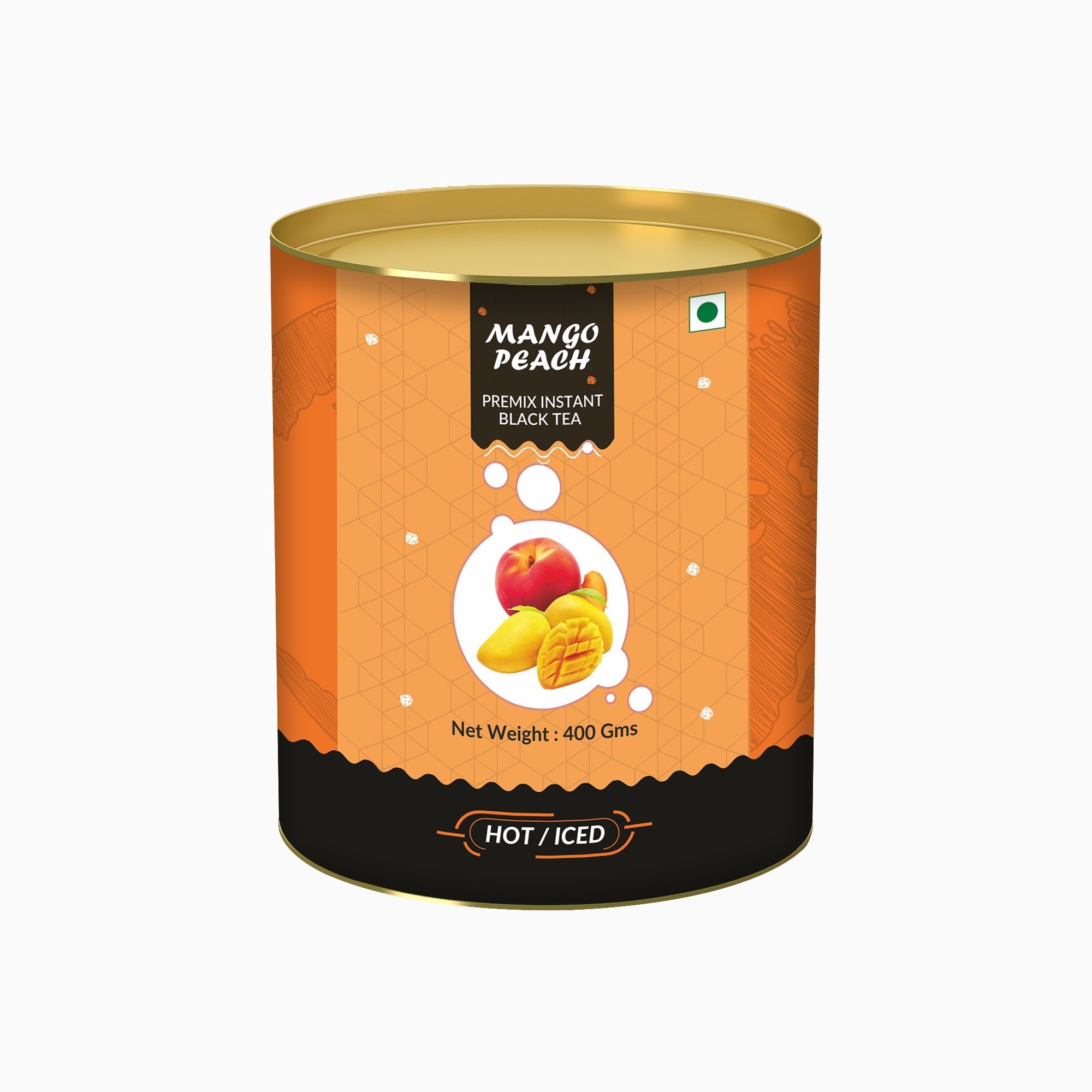 Mango & Peach Flavored Instant Black Tea - 400 gms