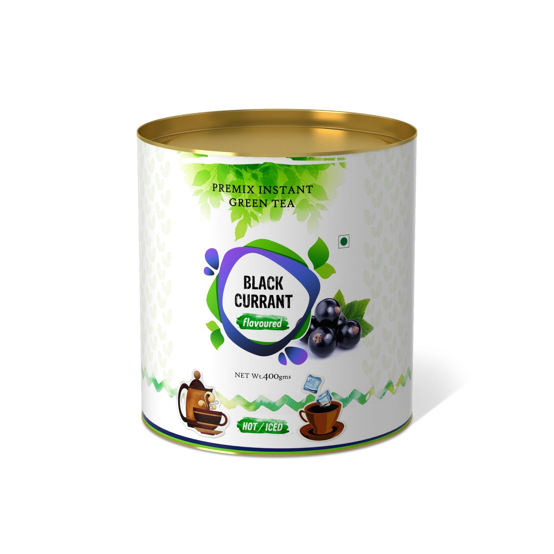 Black Currant Flavored Instant Green Tea - 400 gms