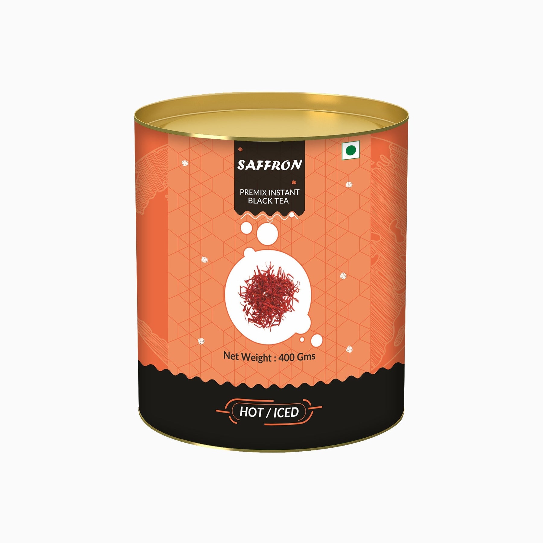 Saffron Flavored Instant Black Tea - 400 gms