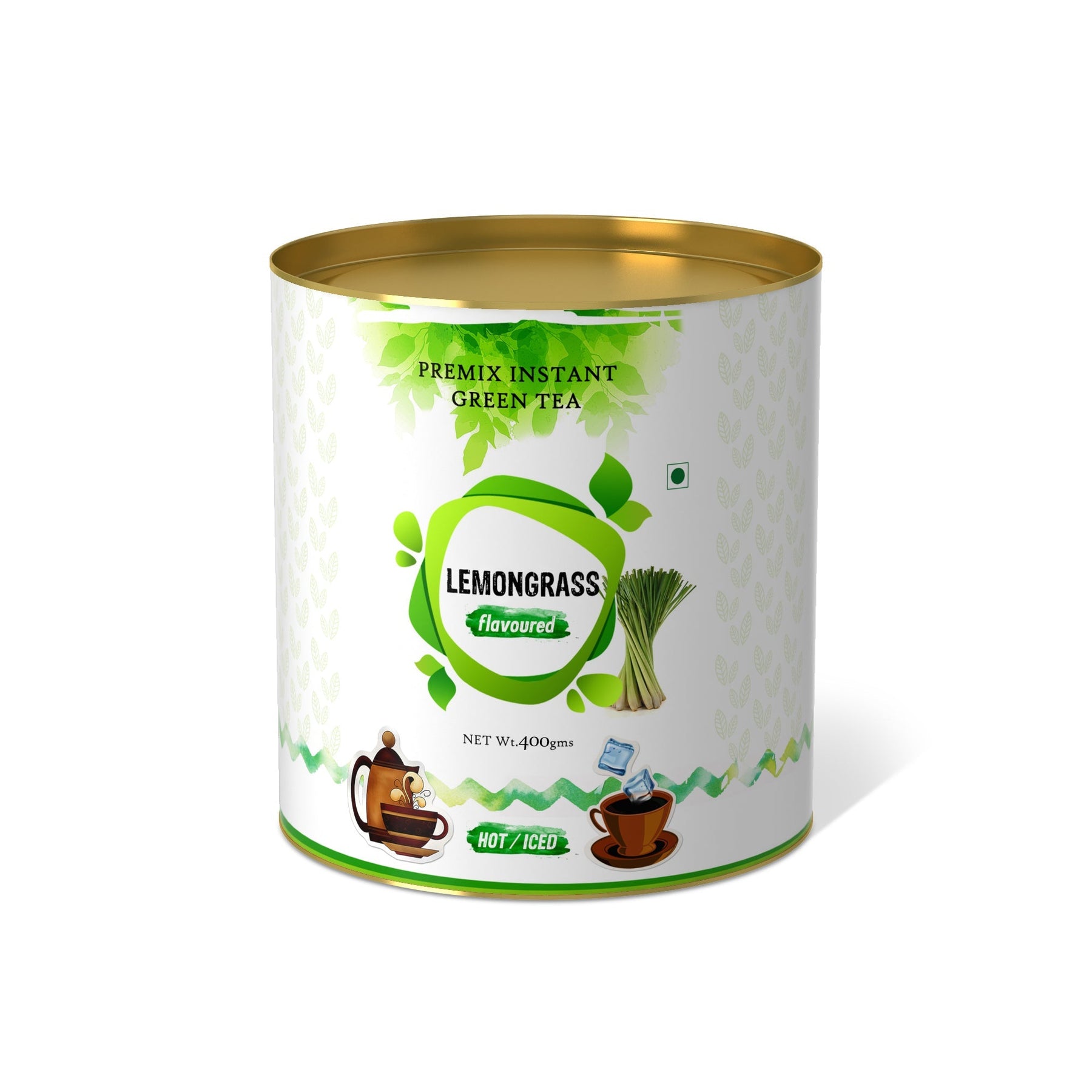 Lemongrass Flavored Instant Green Tea - 800 gms