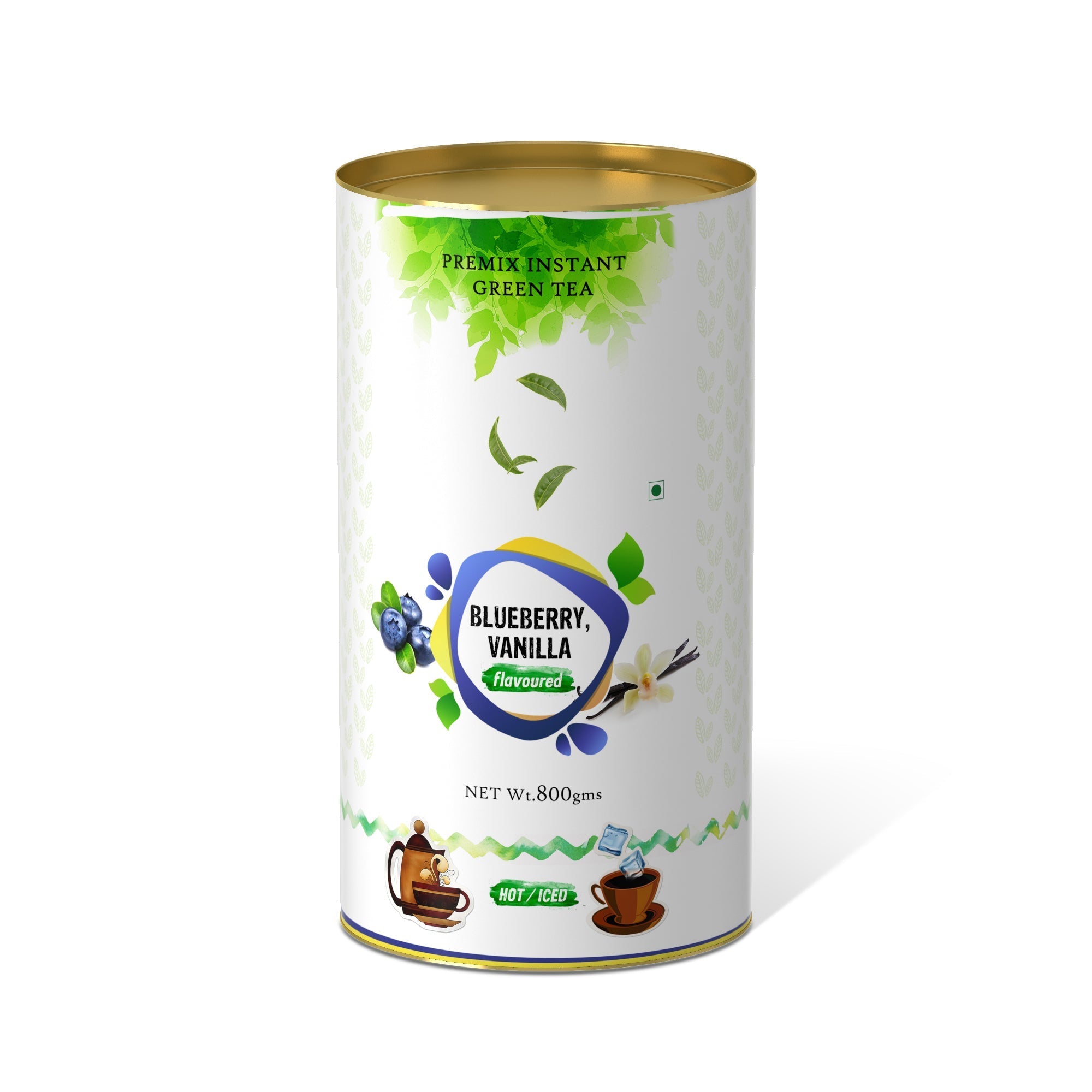 Blueberry Vanilla Flavored Instant Green Tea - 400 gms