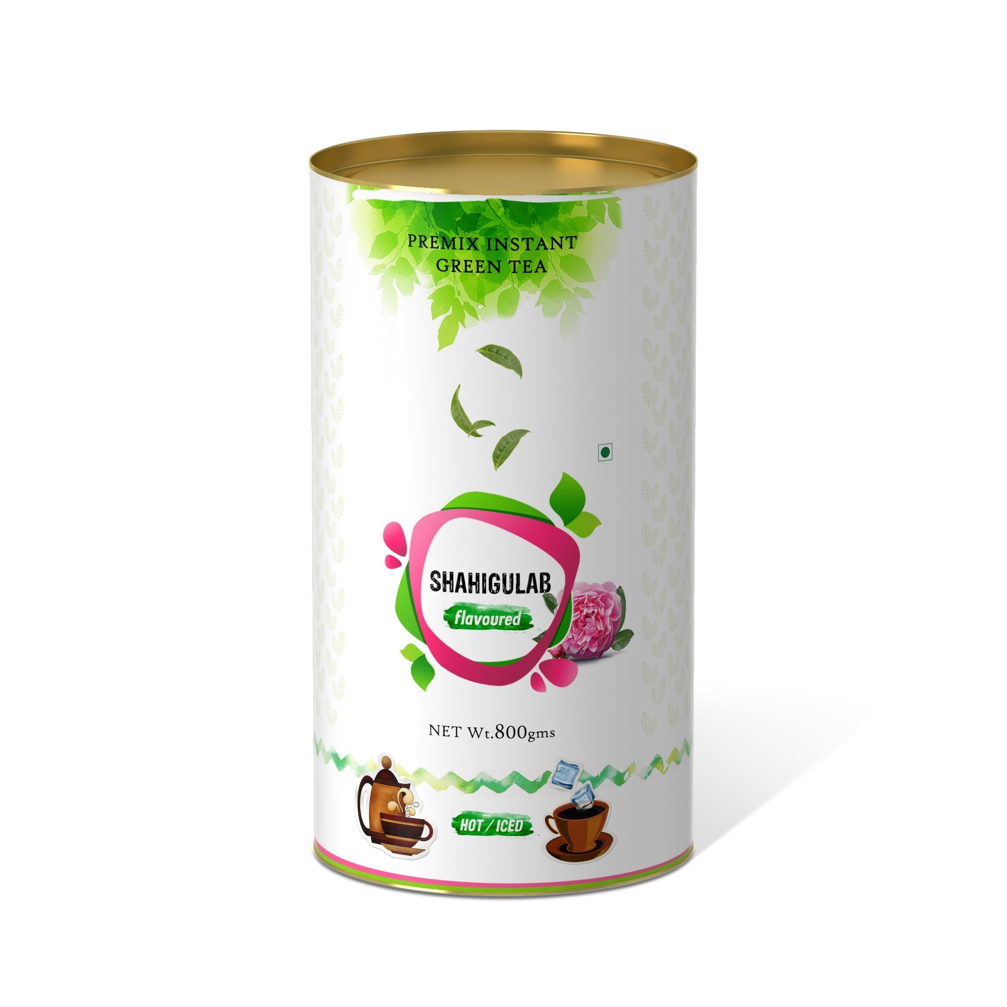 Shahigulab Flavored Instant Green Tea - 800 gms