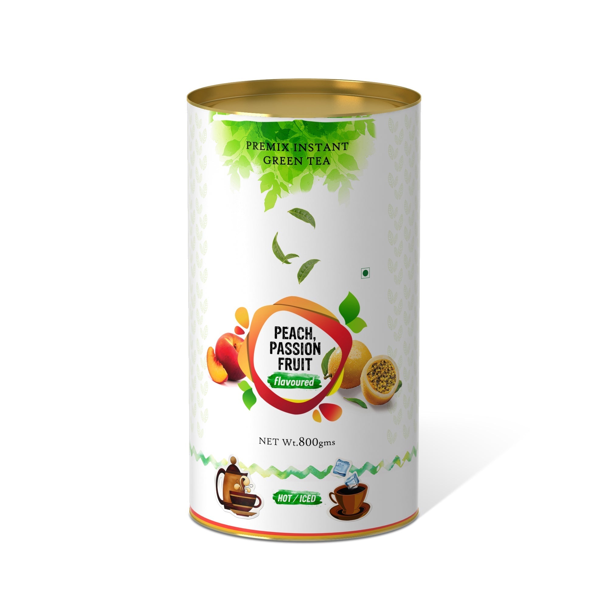 Peach & Passion Fruit Flavored Instant Green Tea - 400 gms
