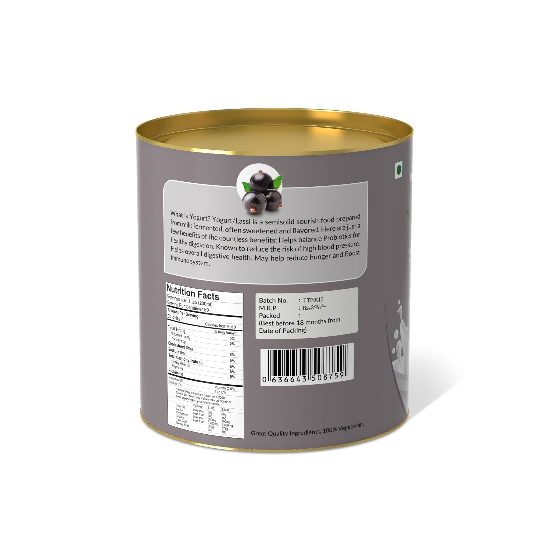 Black Currant Flavored Lassi Mix - 400 gms