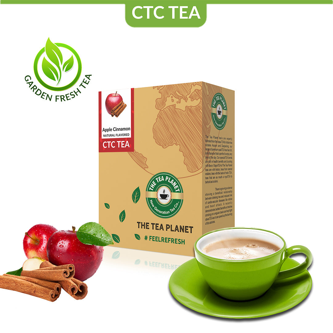 Apple Cinnamon Black Flavored CTC Tea - 400 gms