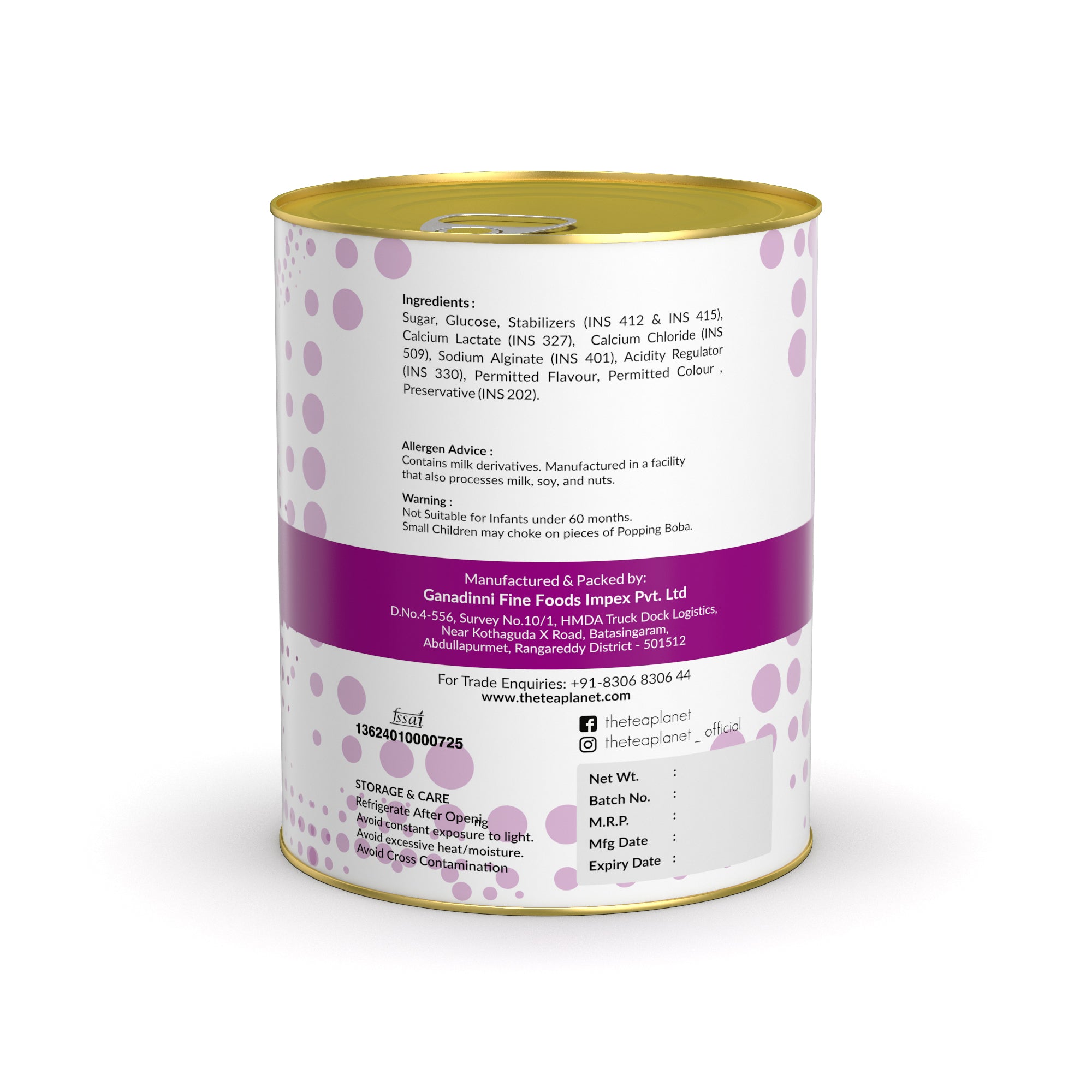Blackcurrant Popping Boba - 1kg
