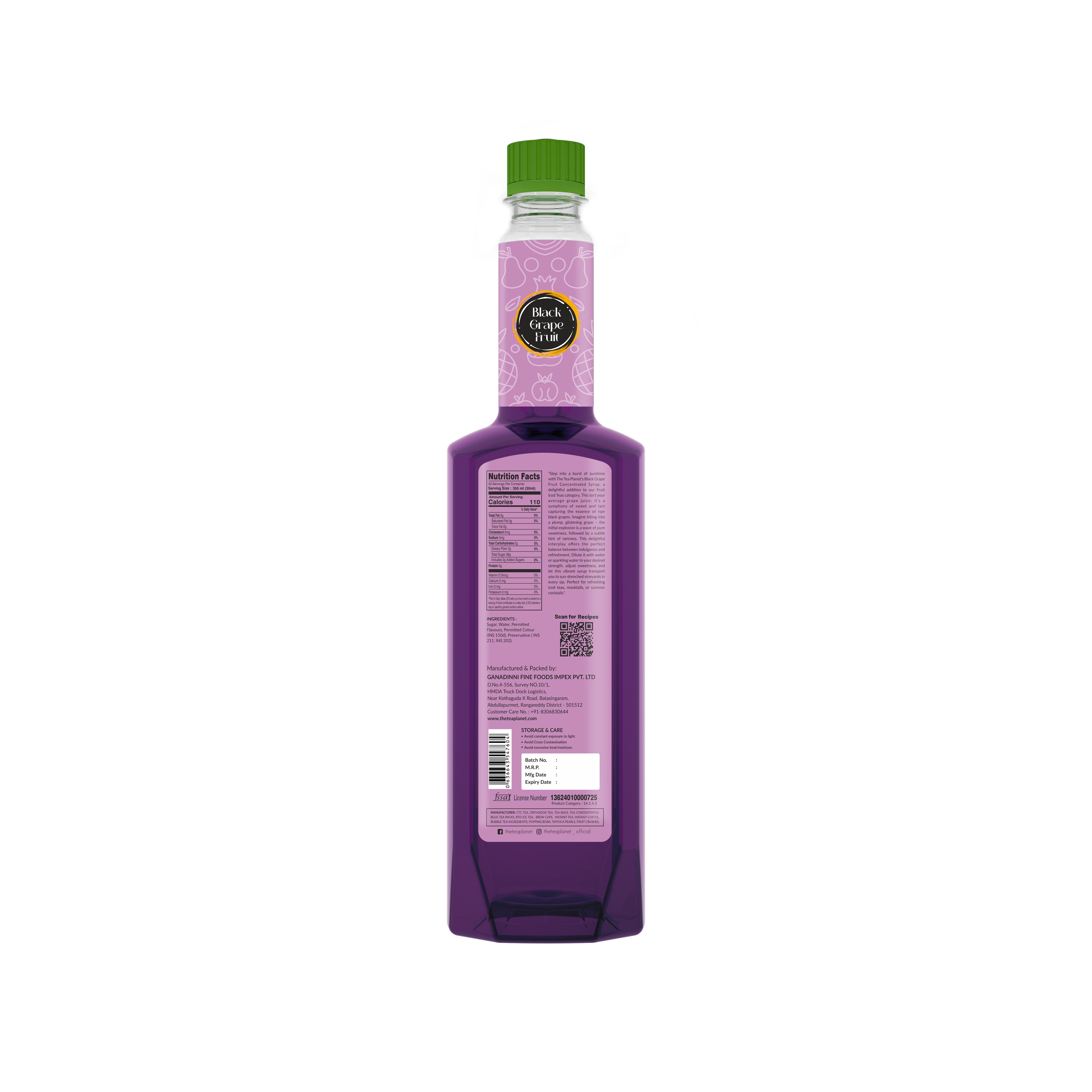 Black Grape Syrup - 1 Lt