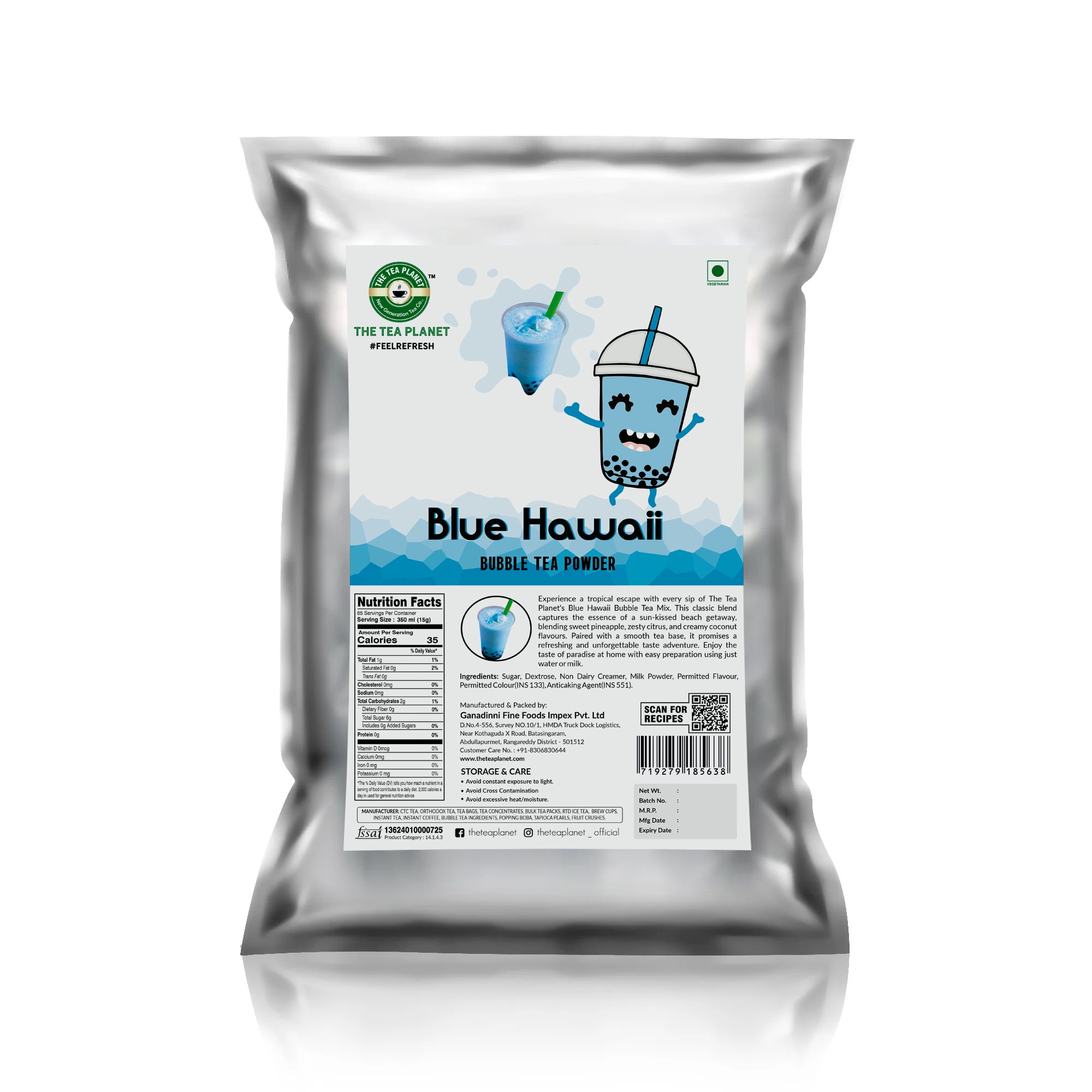 Blue Hawaii Bubble Tea Premix - 1Kg