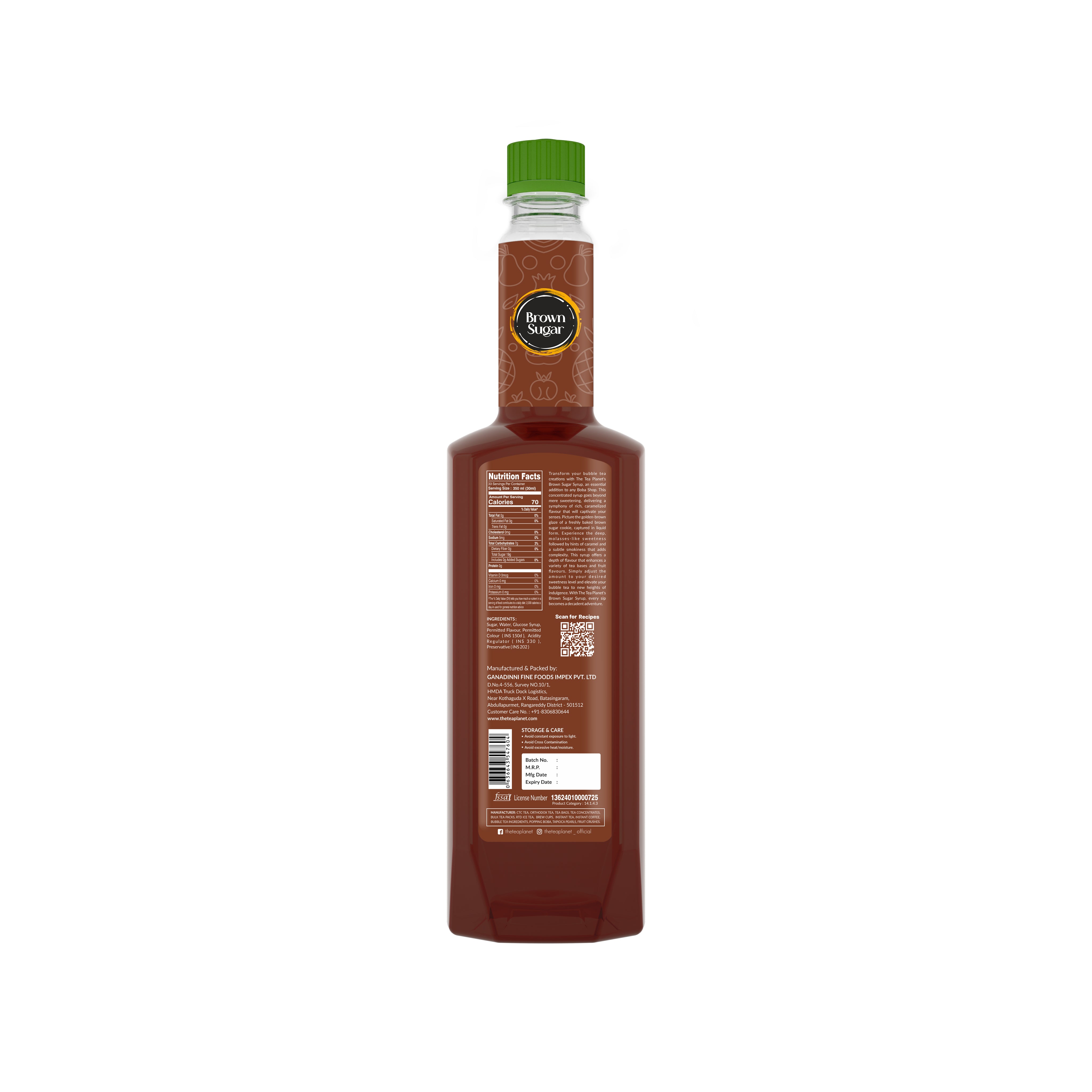 Brown Sugar Syrup - 1 Lt