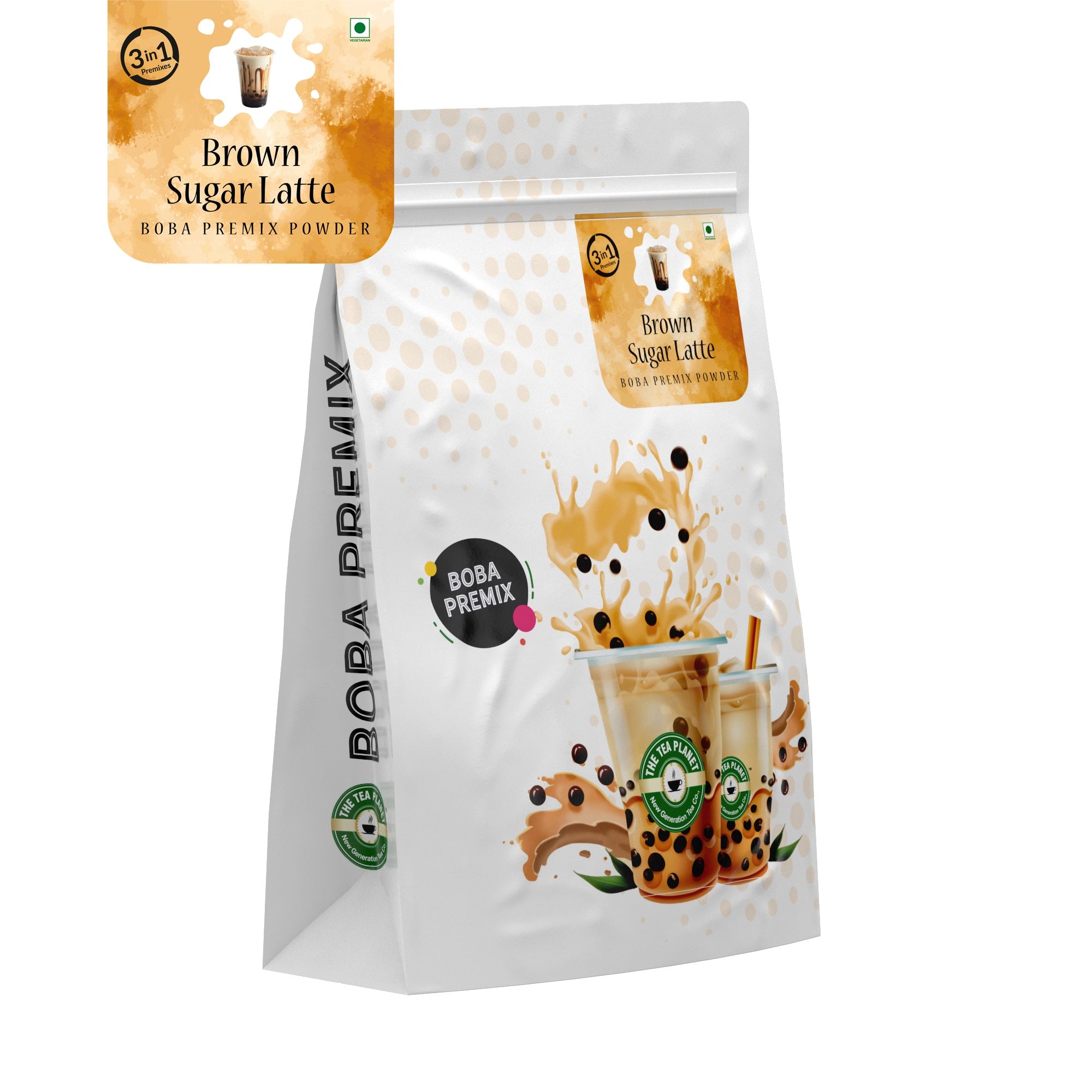 Brown Sugar Lattee BUbble Tea Premix (3 in 1) - 1Kg