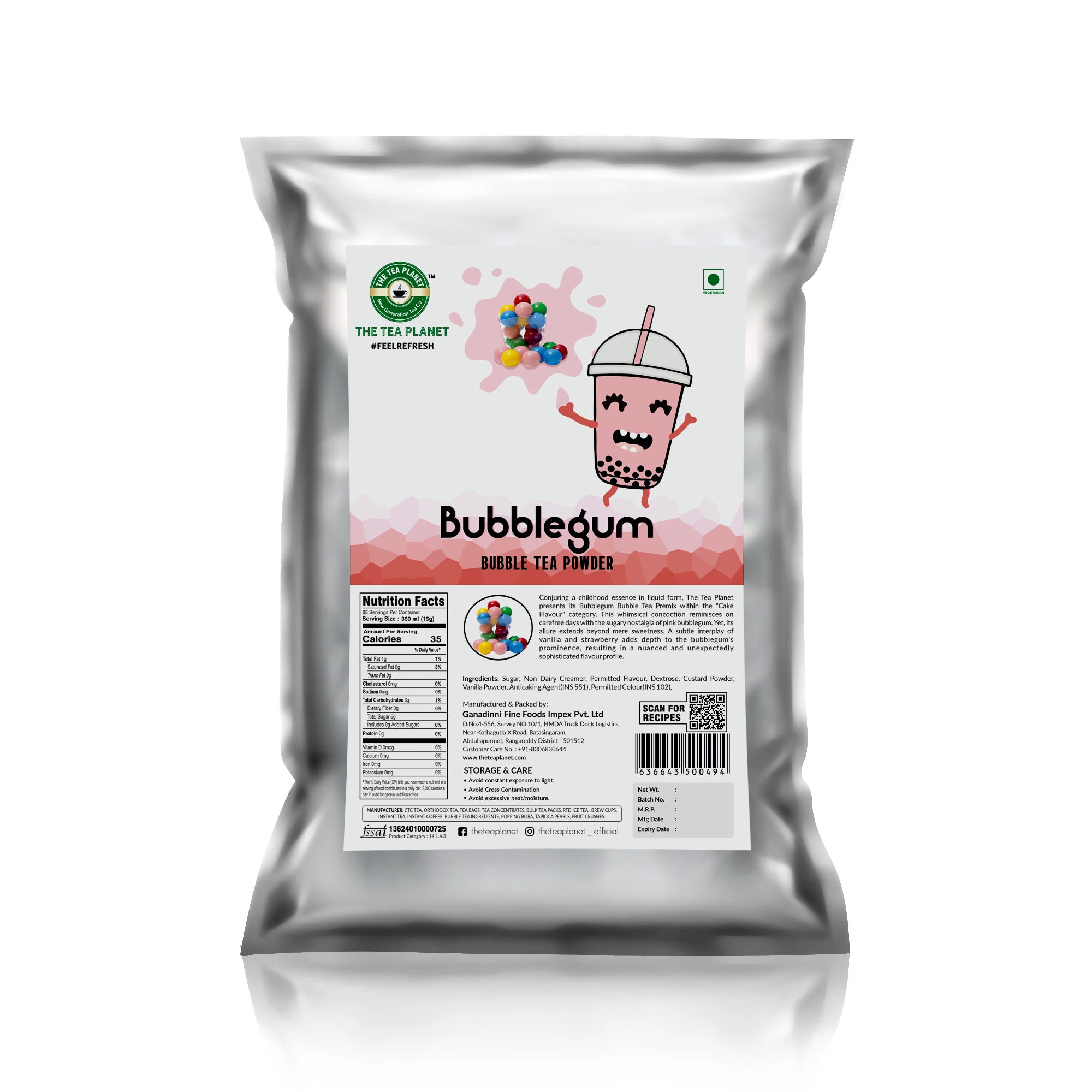 Bubblegum Bubble Tea Premix - 1kg