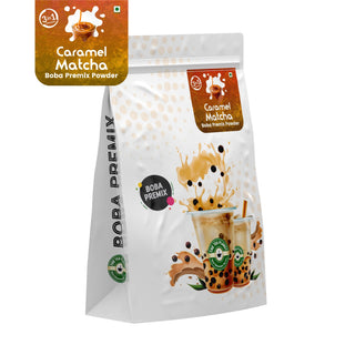 Caramel Matcha Bubble Tea Premix (3 in 1) - 1Kg