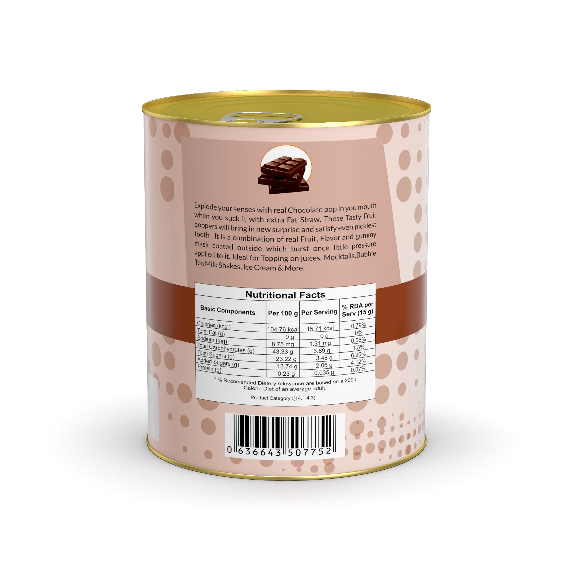 Chocolate Popping Boba - 1kg