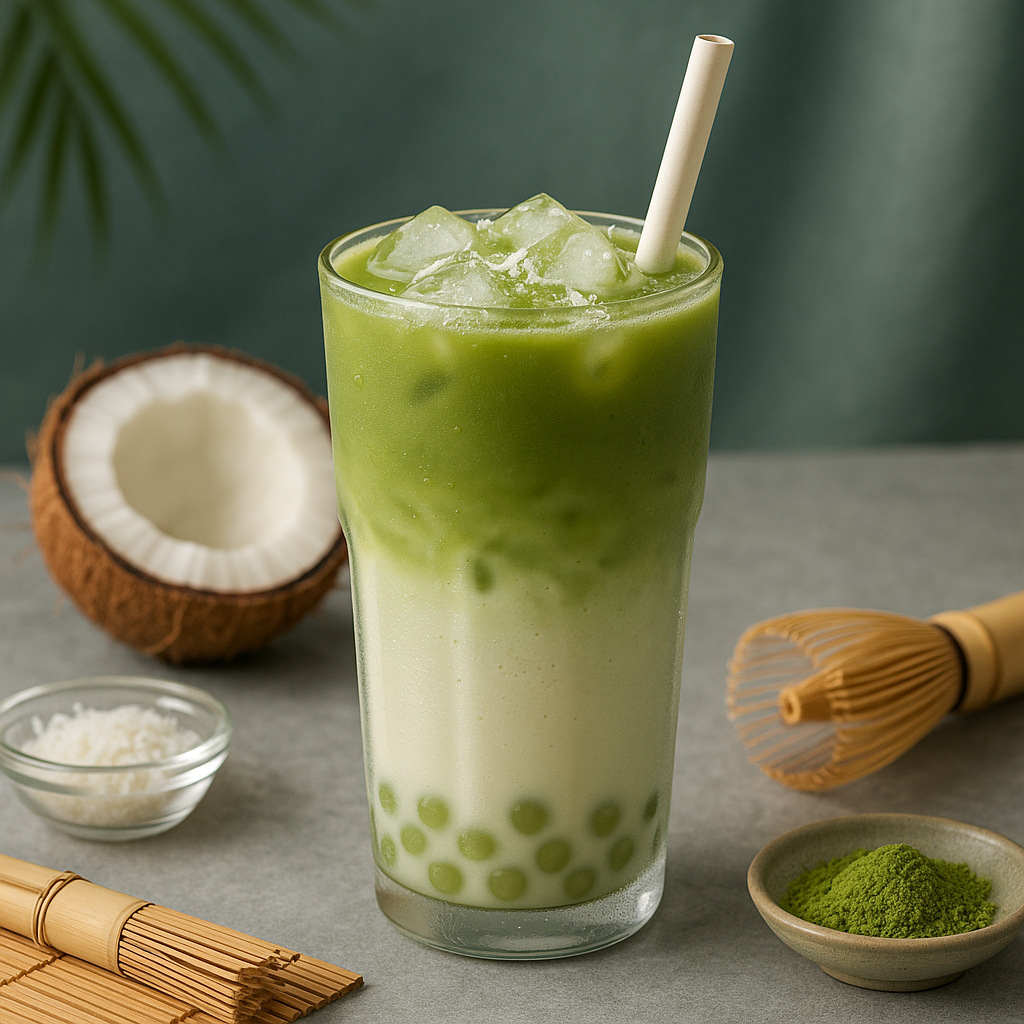 Coconut Matcha Bubble tea Premix (3 in 1) - 1Kg