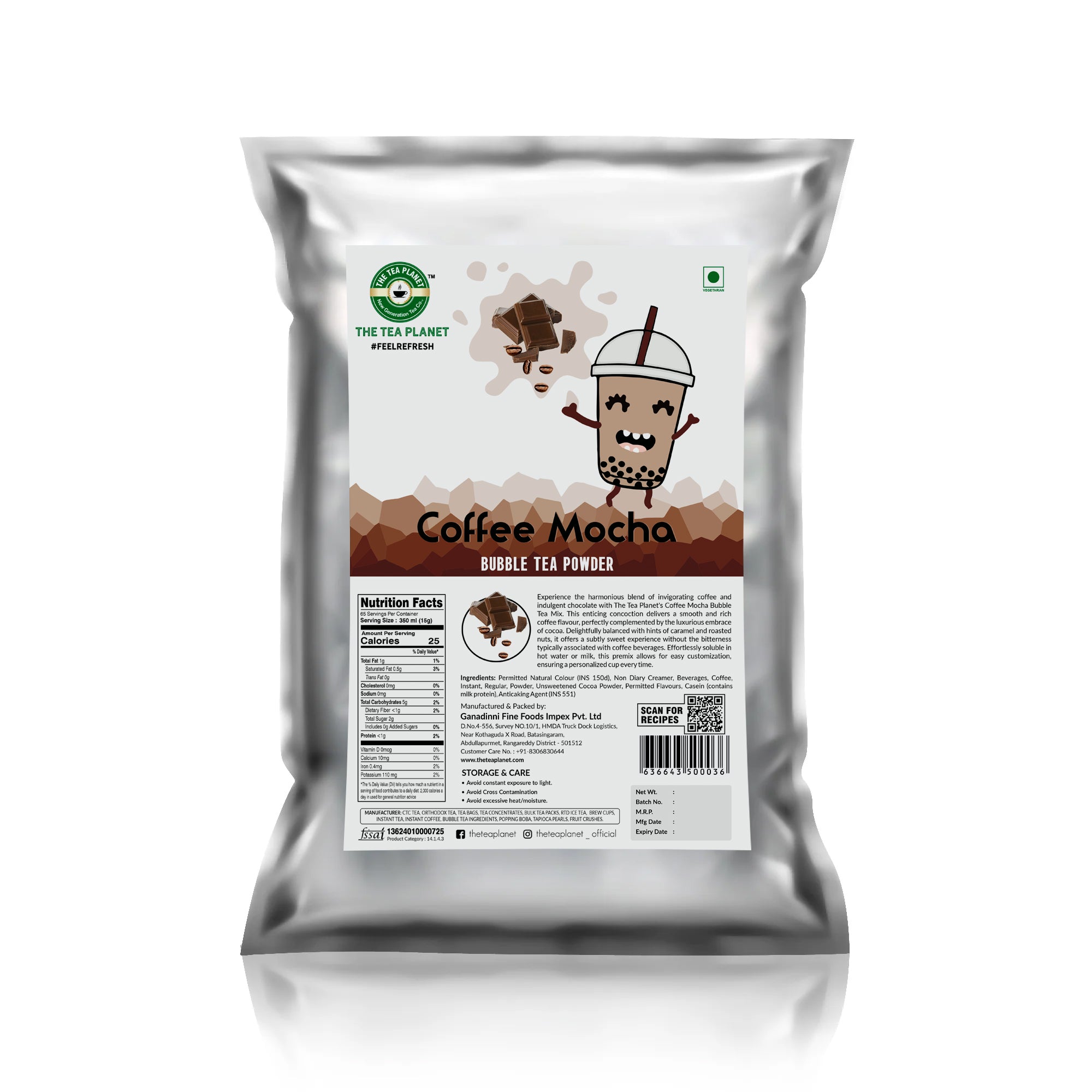 Coffee Mocha Bubble Tea Premix - 1Kg