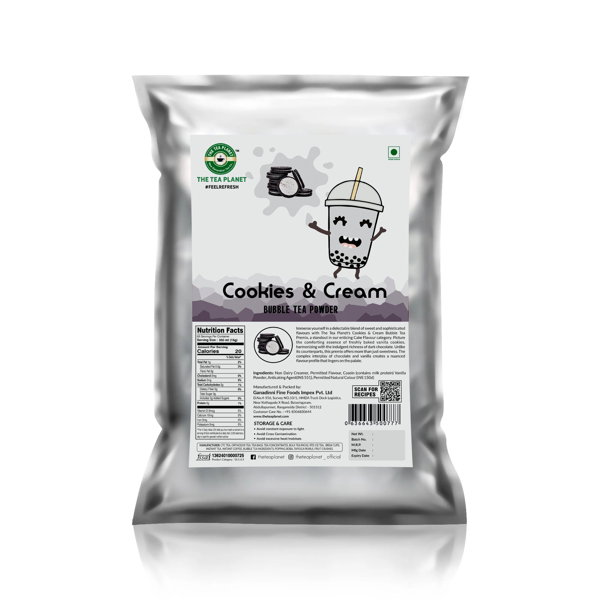 Cookies & Cream Bubble Tea Premix - 1Kg