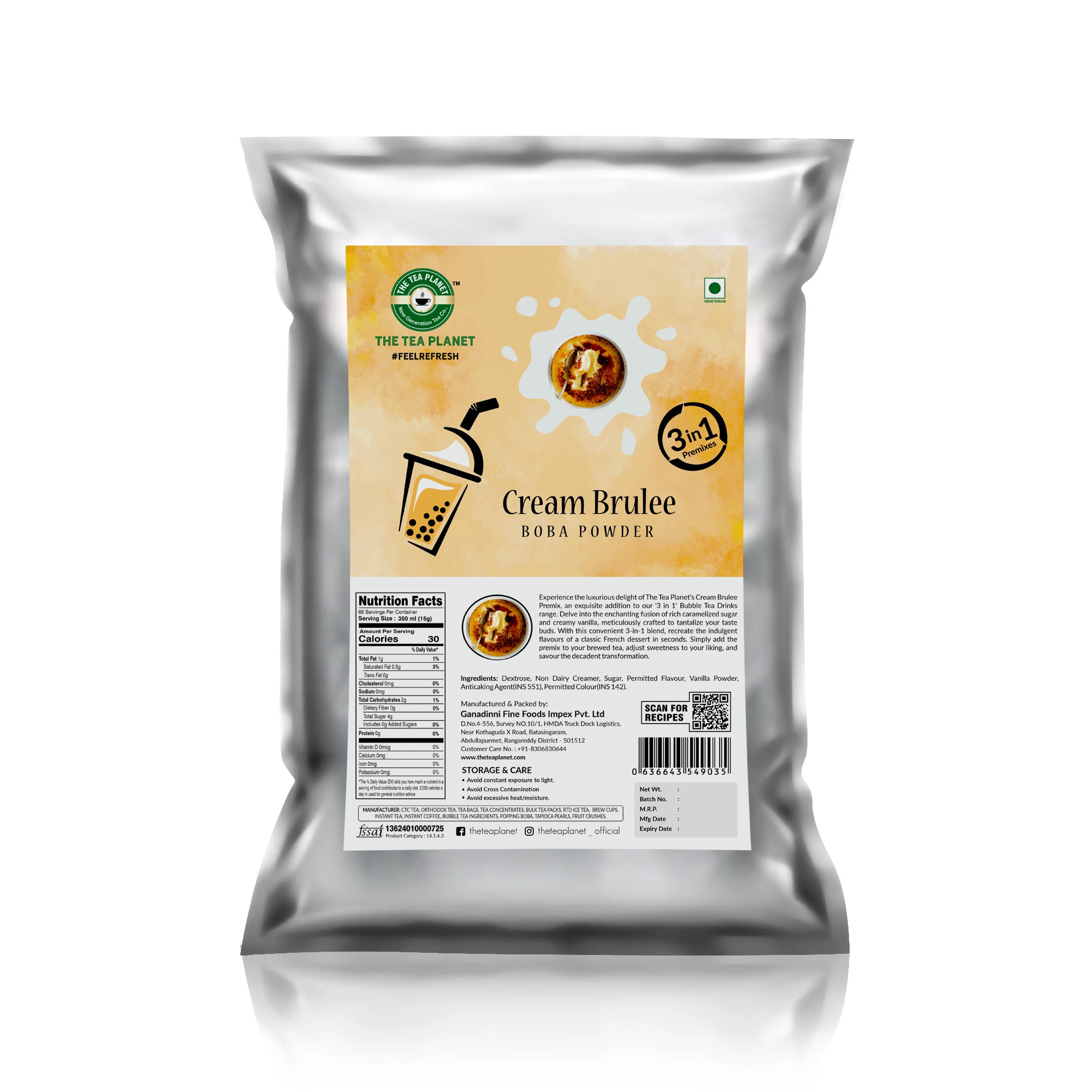 Cream Breulee Bubble Tea Premix (3 in 1) - 1 Kg