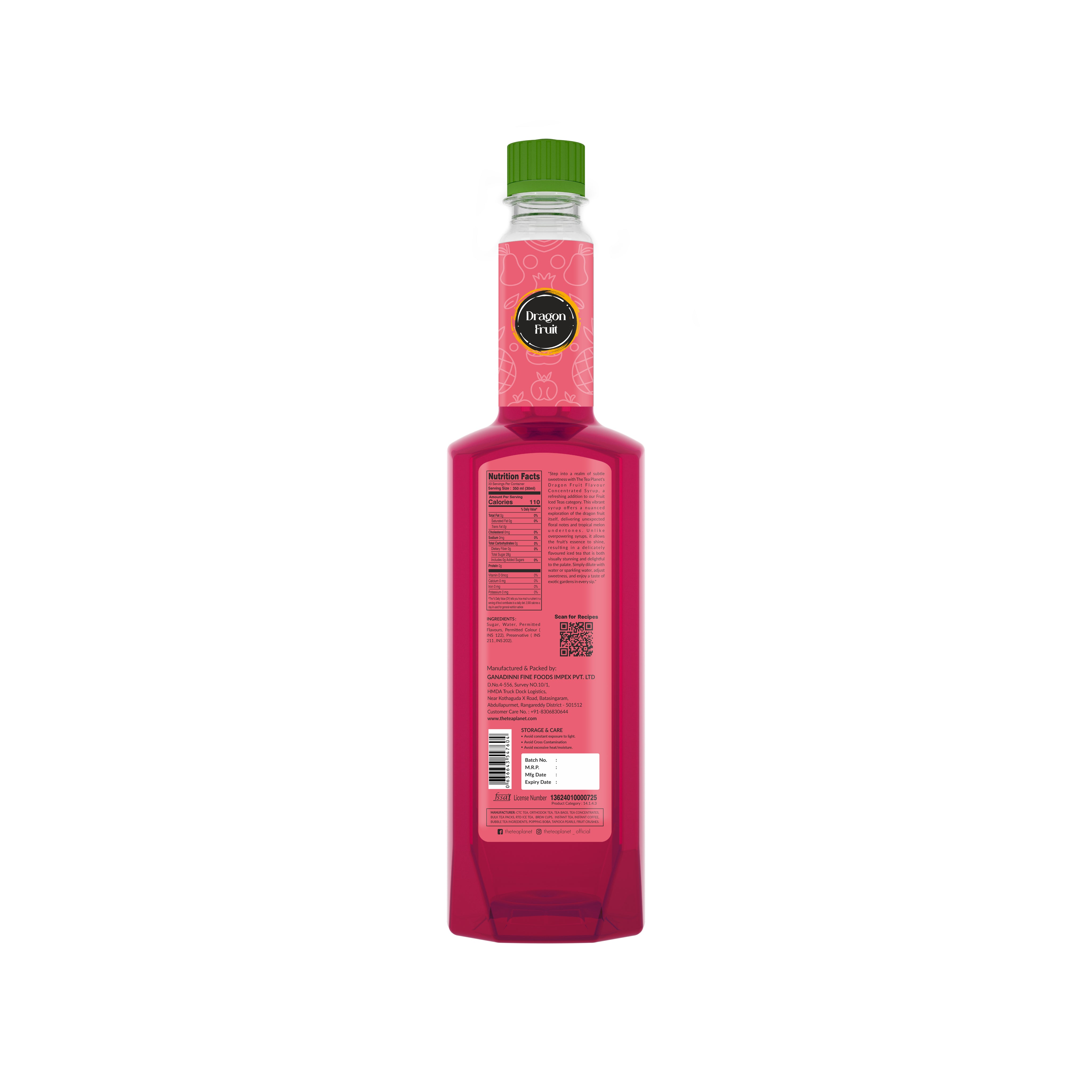 Dragon Fruit Syrup - 1 Lt