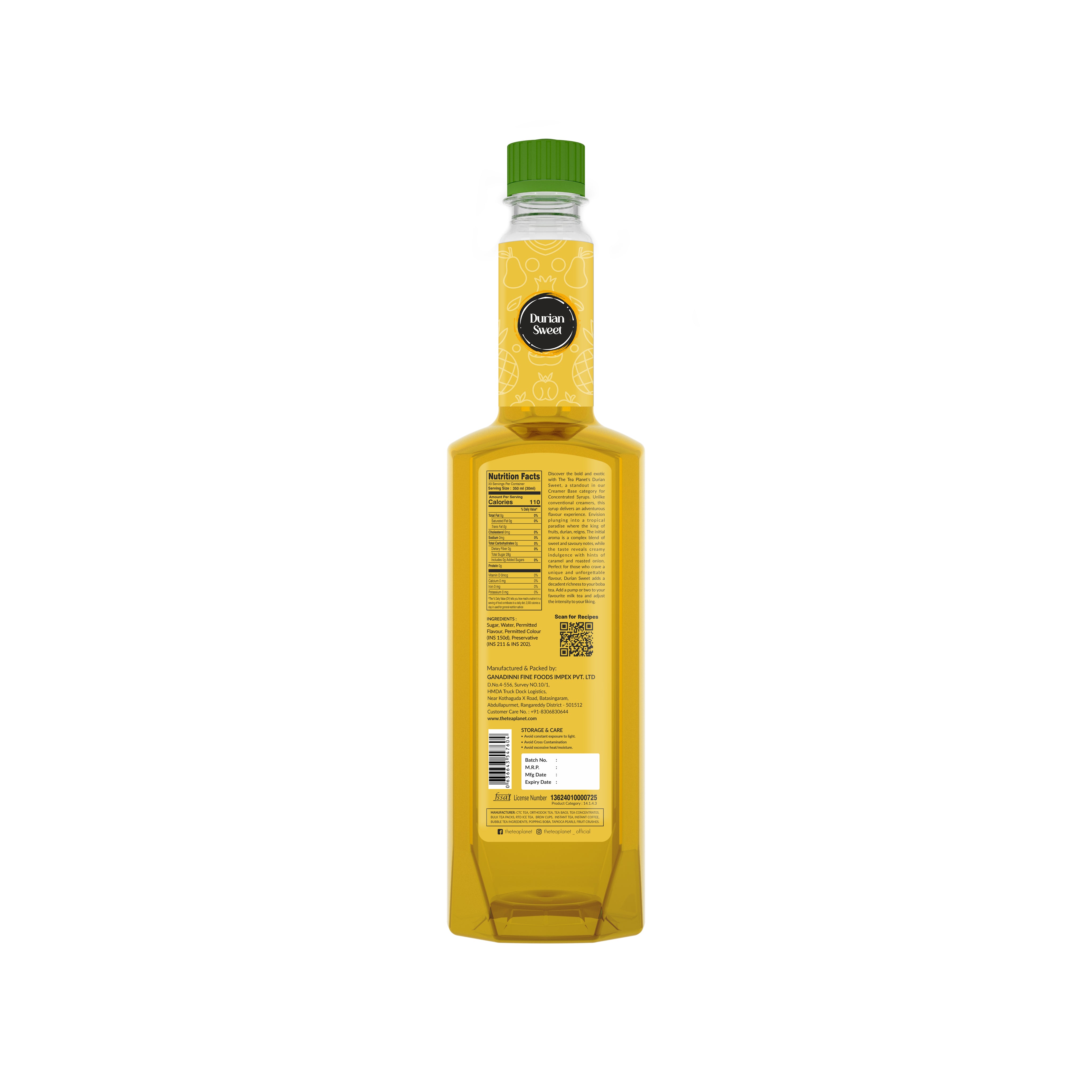 Durian Sweet Syrup - 1 Lt