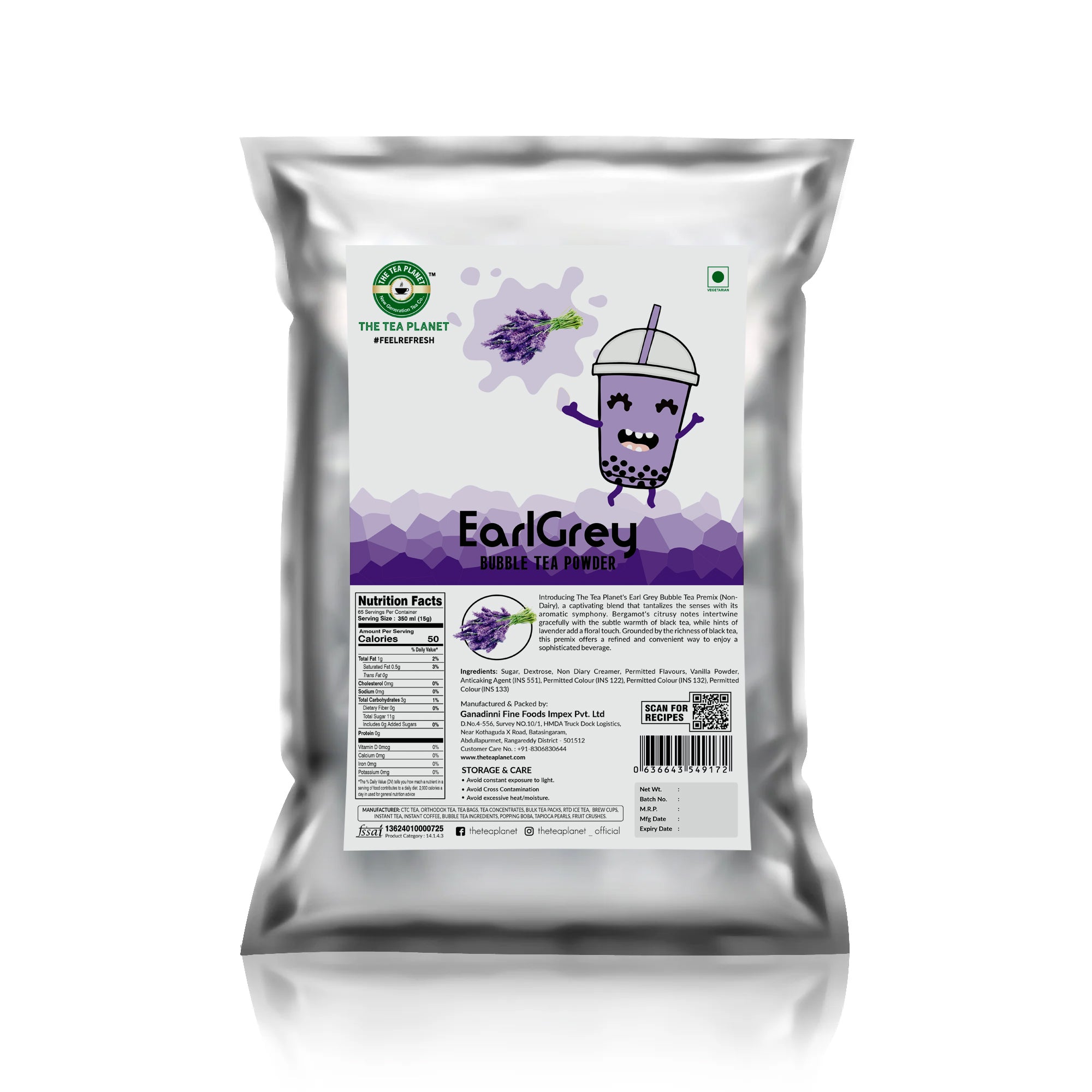 Earl Grey Bubble Tea Premix - 1Kg