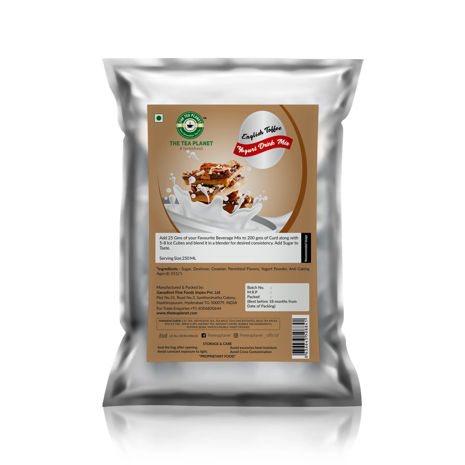 English Toffee Flavored Lassi Mix - 1kg