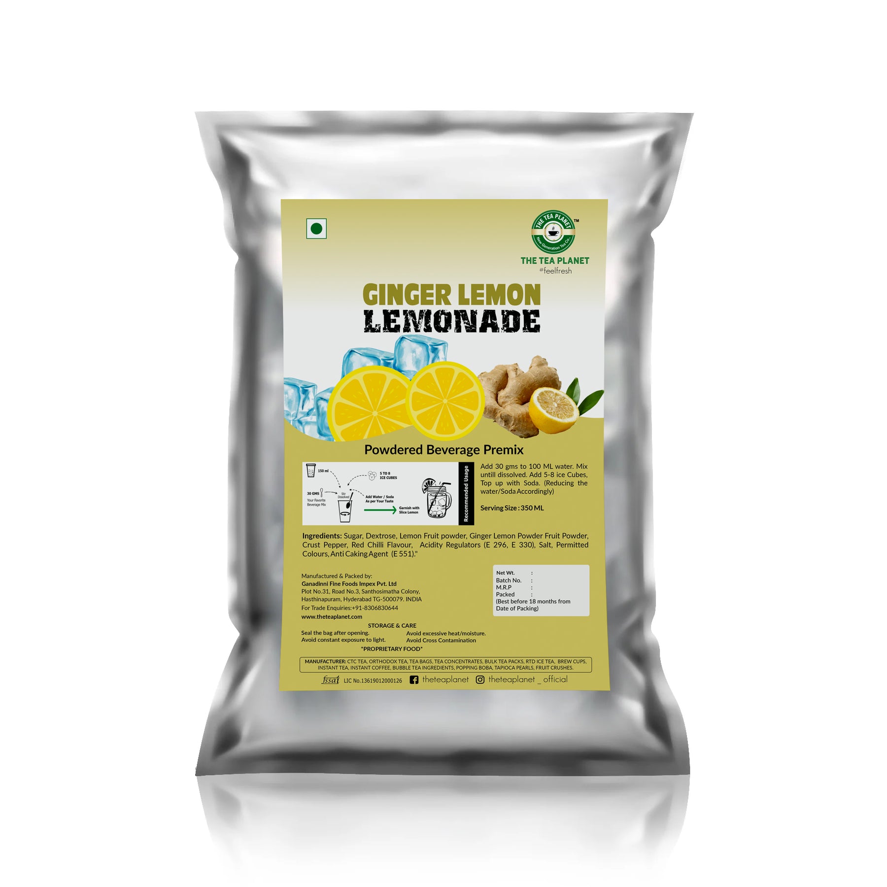 Ginger & Lemon Lemonade Premix - 1kg