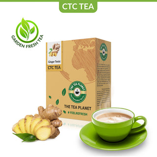 Ginger Twist Flavored CTC Tea - 400 gms