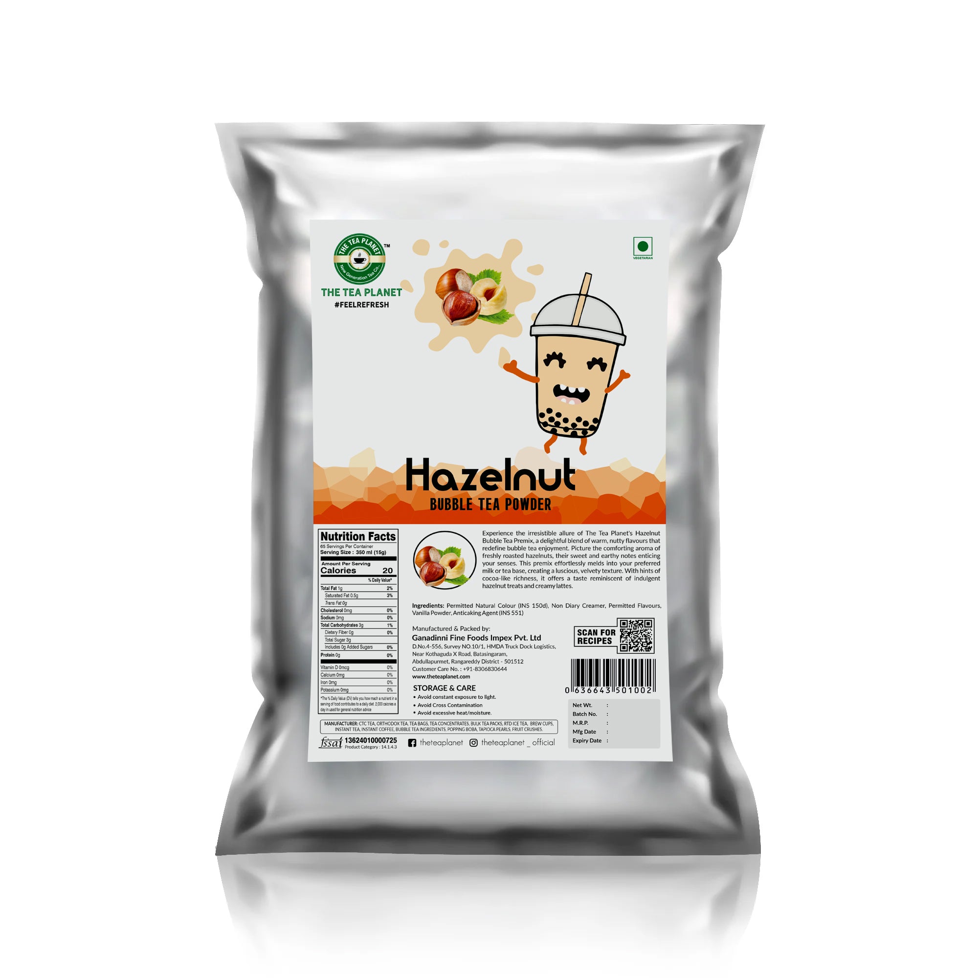 Hazelnut Bubble Tea Premix - 1KG