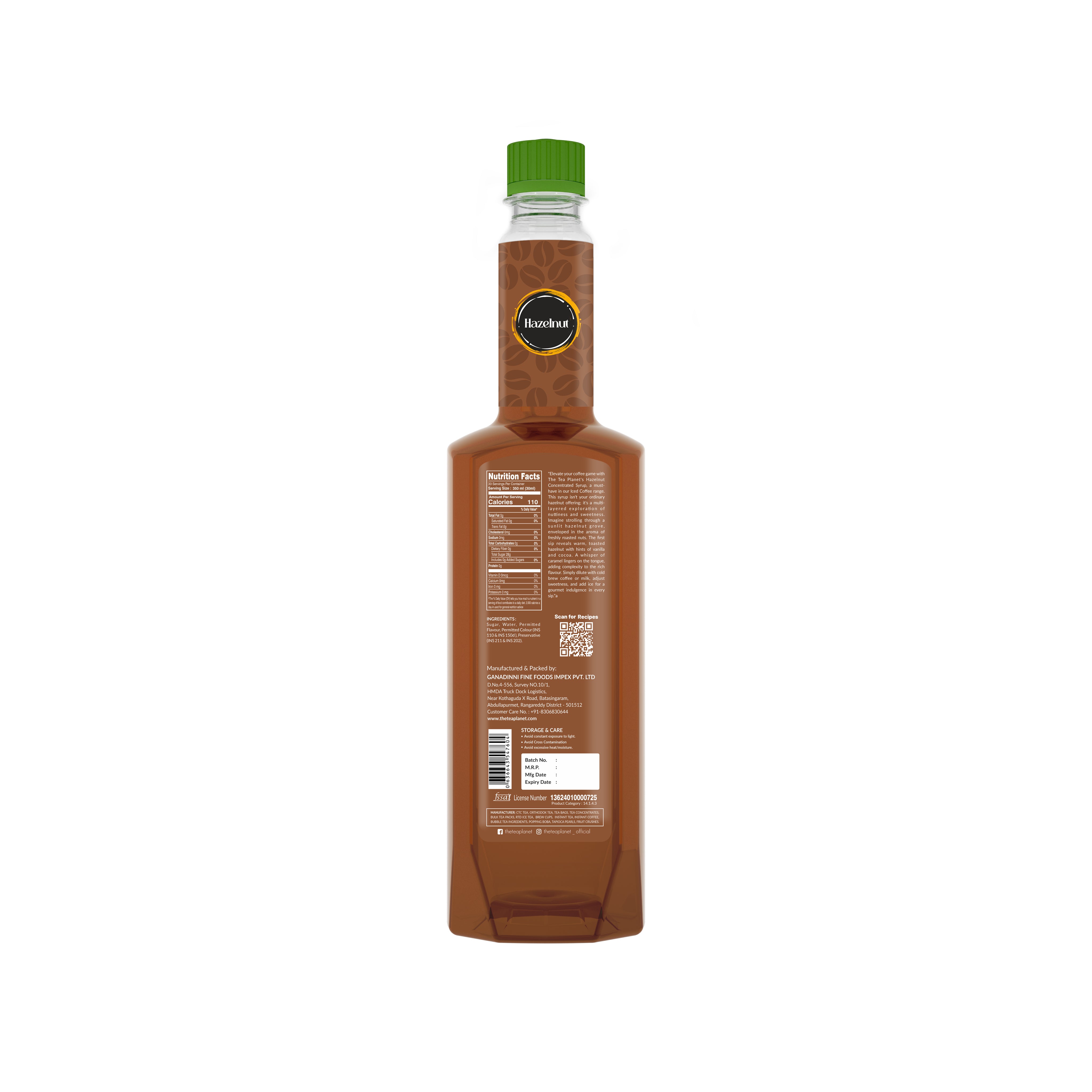 Hazelnut Syrup - 1 Lt