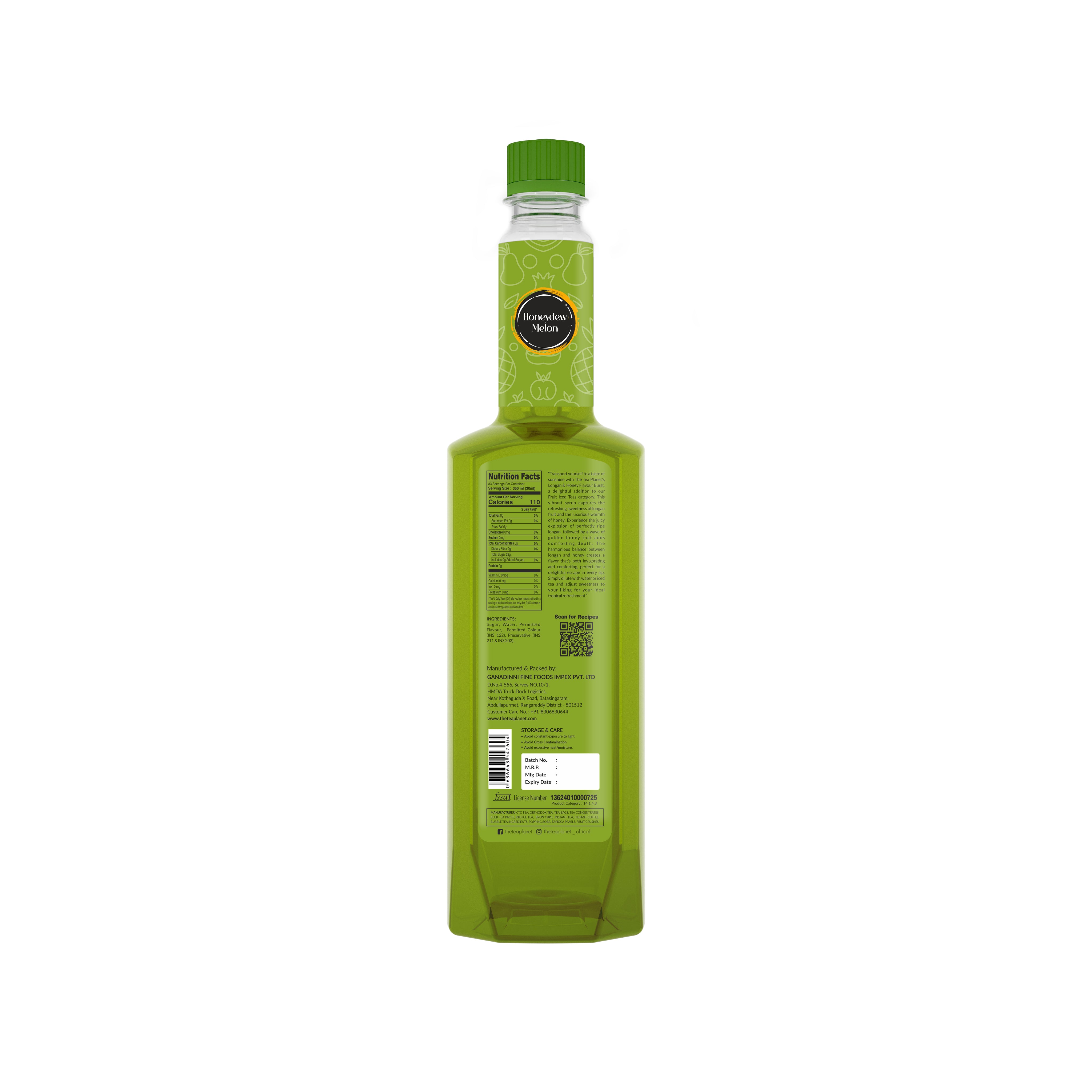 HoneyDew Melon Syrup - 1 Lt