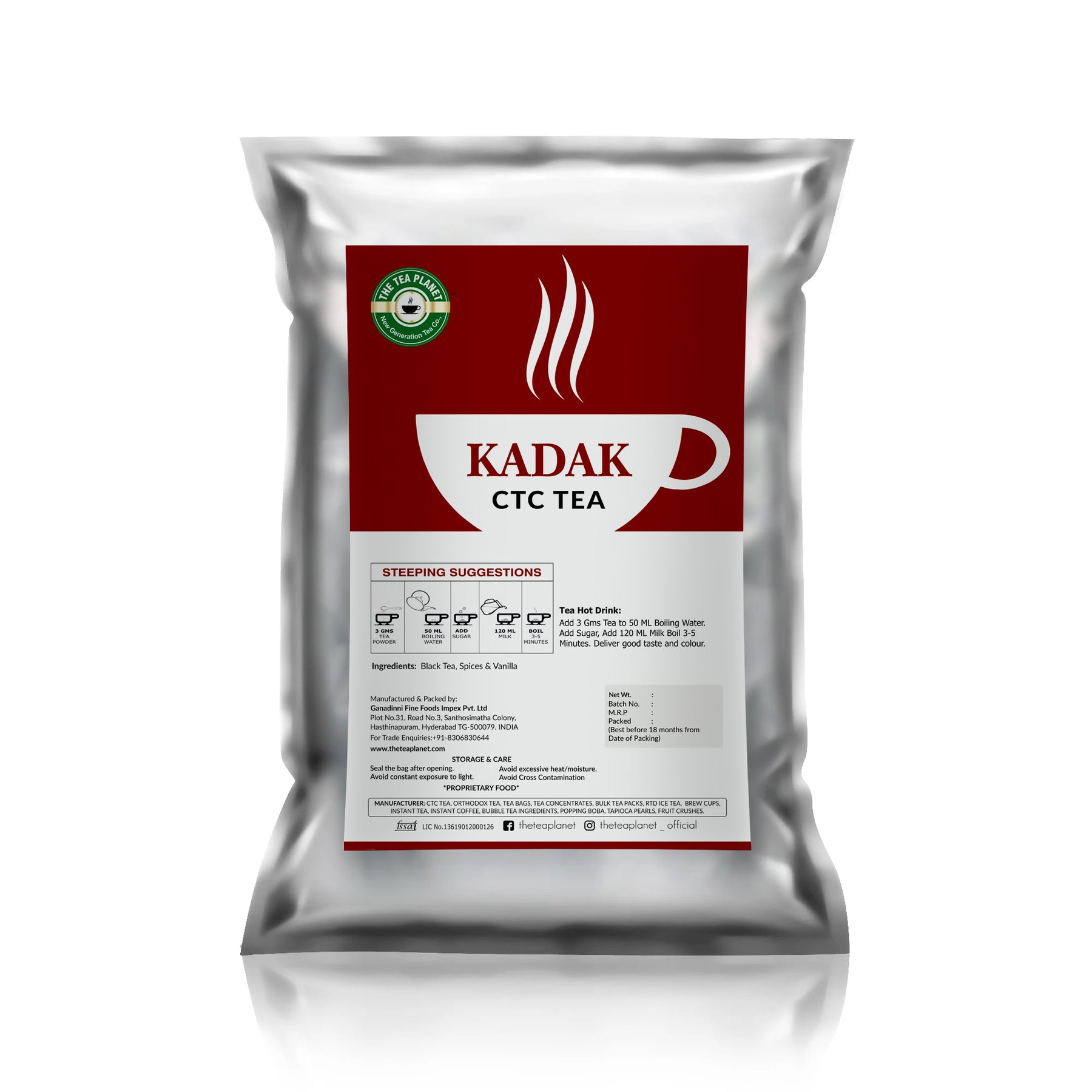 Kadak Flavored CTC Tea - 1kg