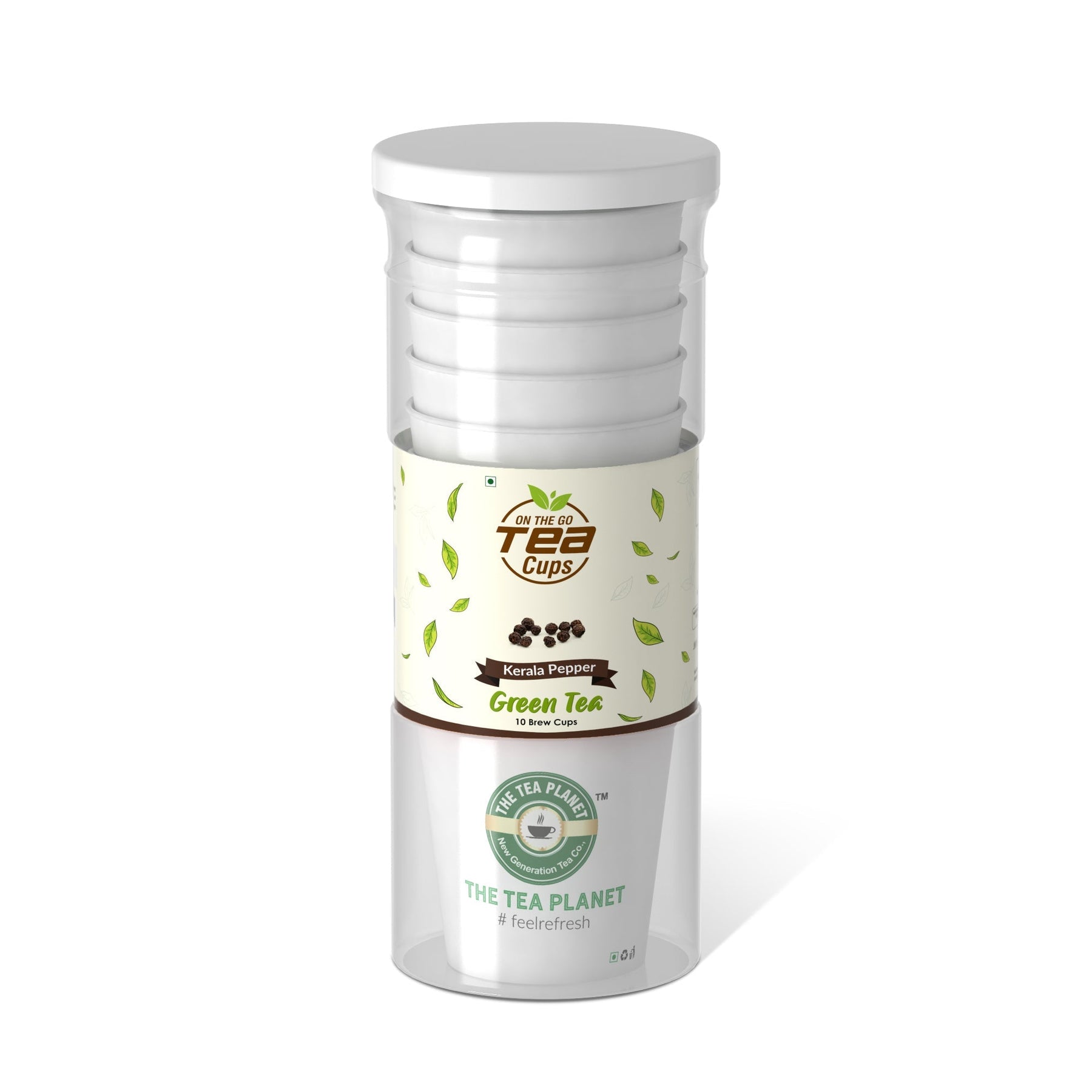Kerala Pepper Instant Green Tea Brew Cup - 20 cups