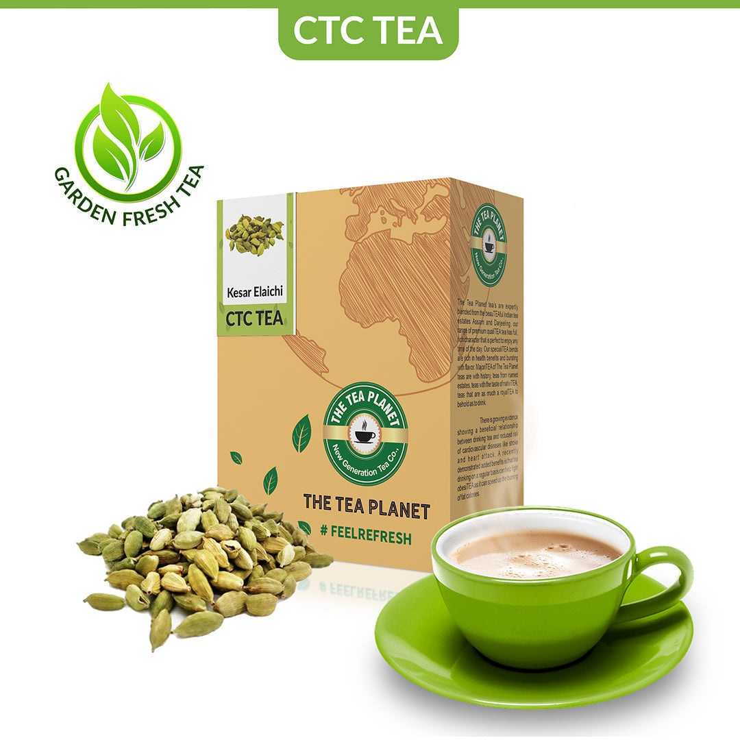 Kesar Elaichi Flavored CTC Tea - 400 gms