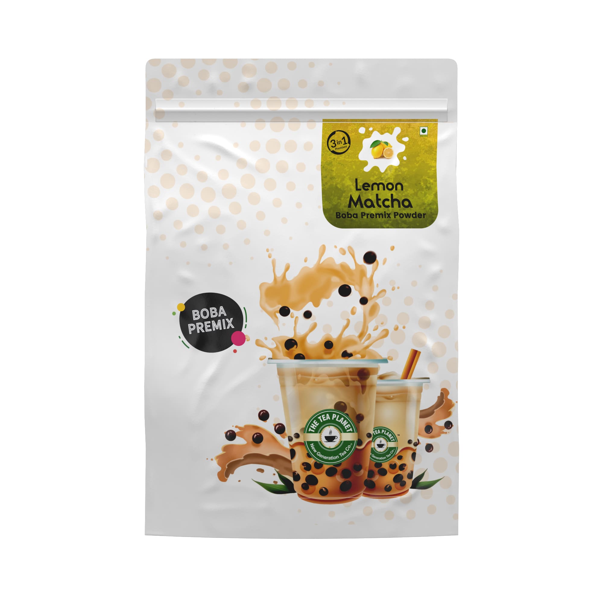 Lemon Matcha Bubble Tea Premix (3 in 1) - 1Kg
