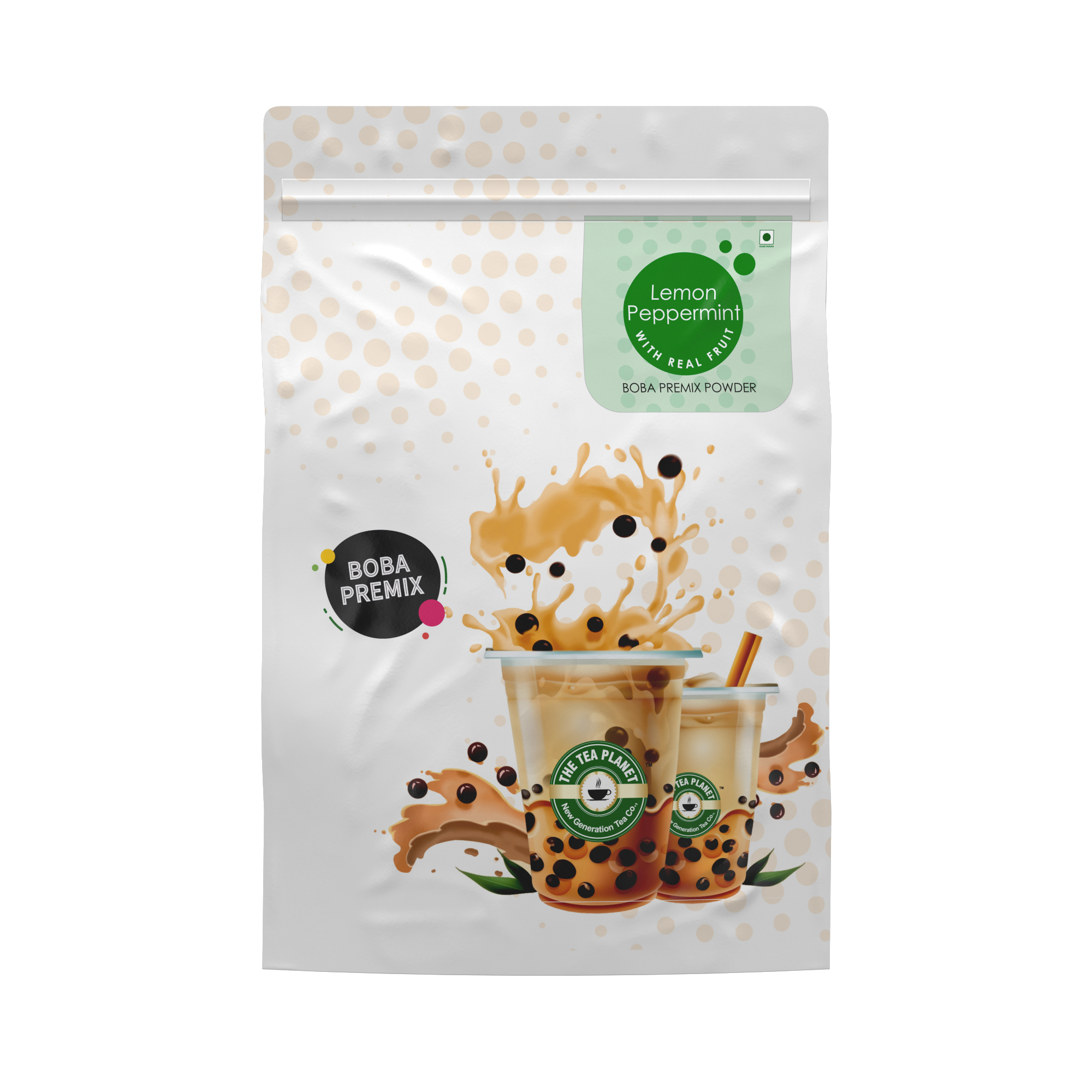 lemon & peppermint Fruit Bubble Tea Premix - 1 kg