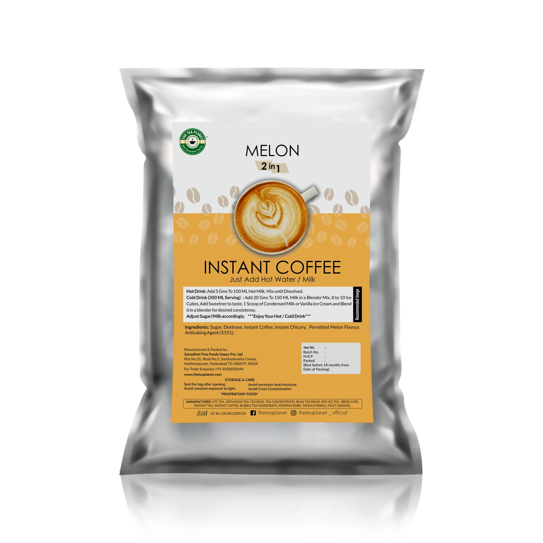Melon Instant Coffee Premix (2 in 1) - 1kg