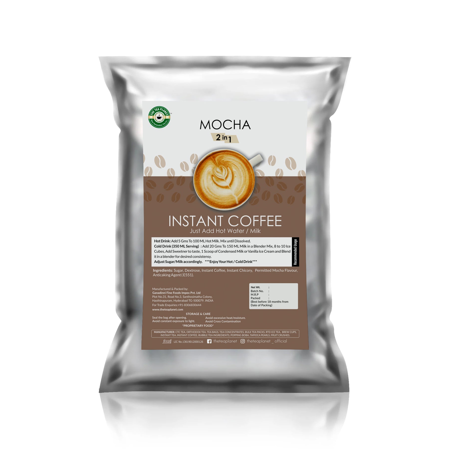 Mocha Instant Coffee Premix (2in 1) -1kg