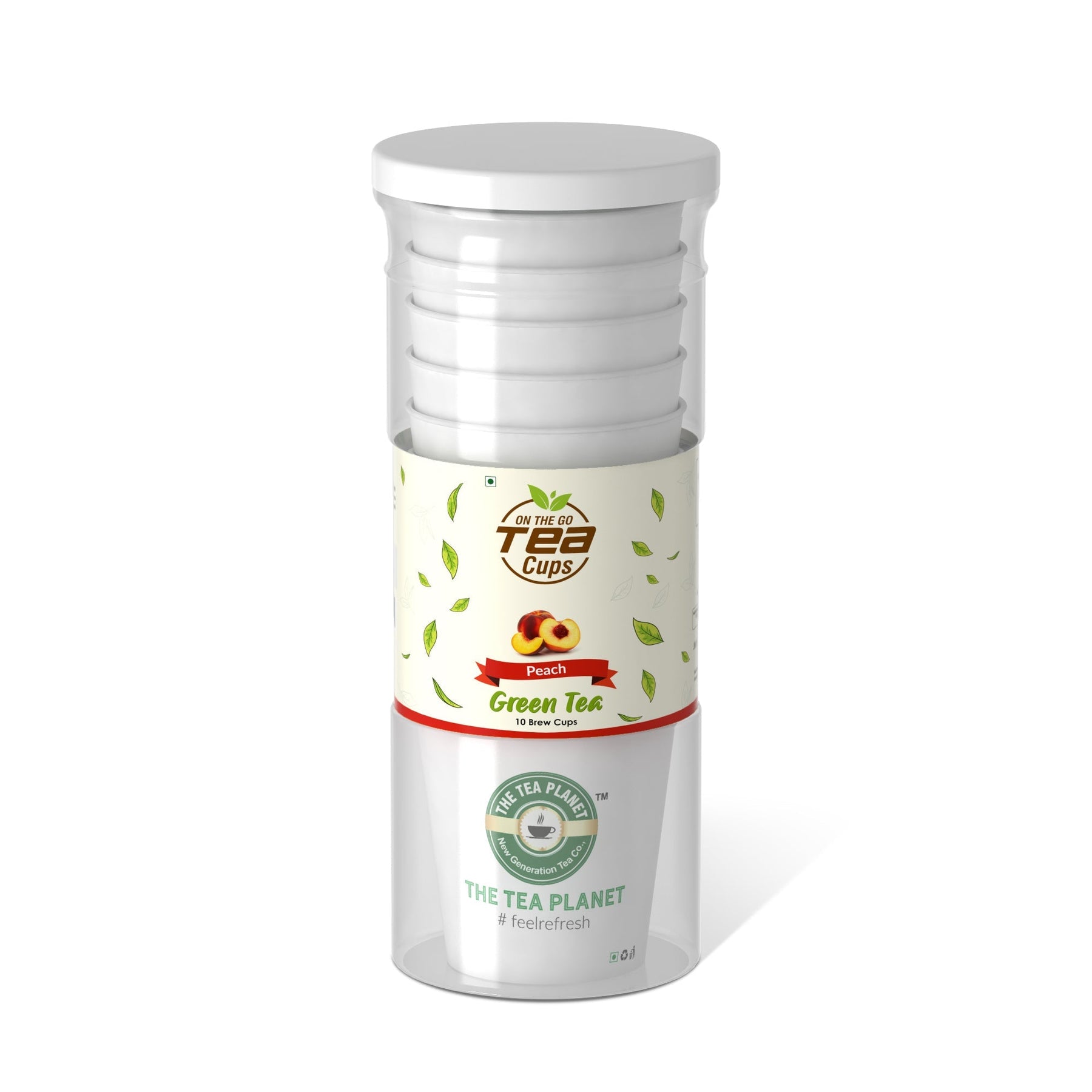 Peach Instant Green Tea Brew Cup - 20 cups