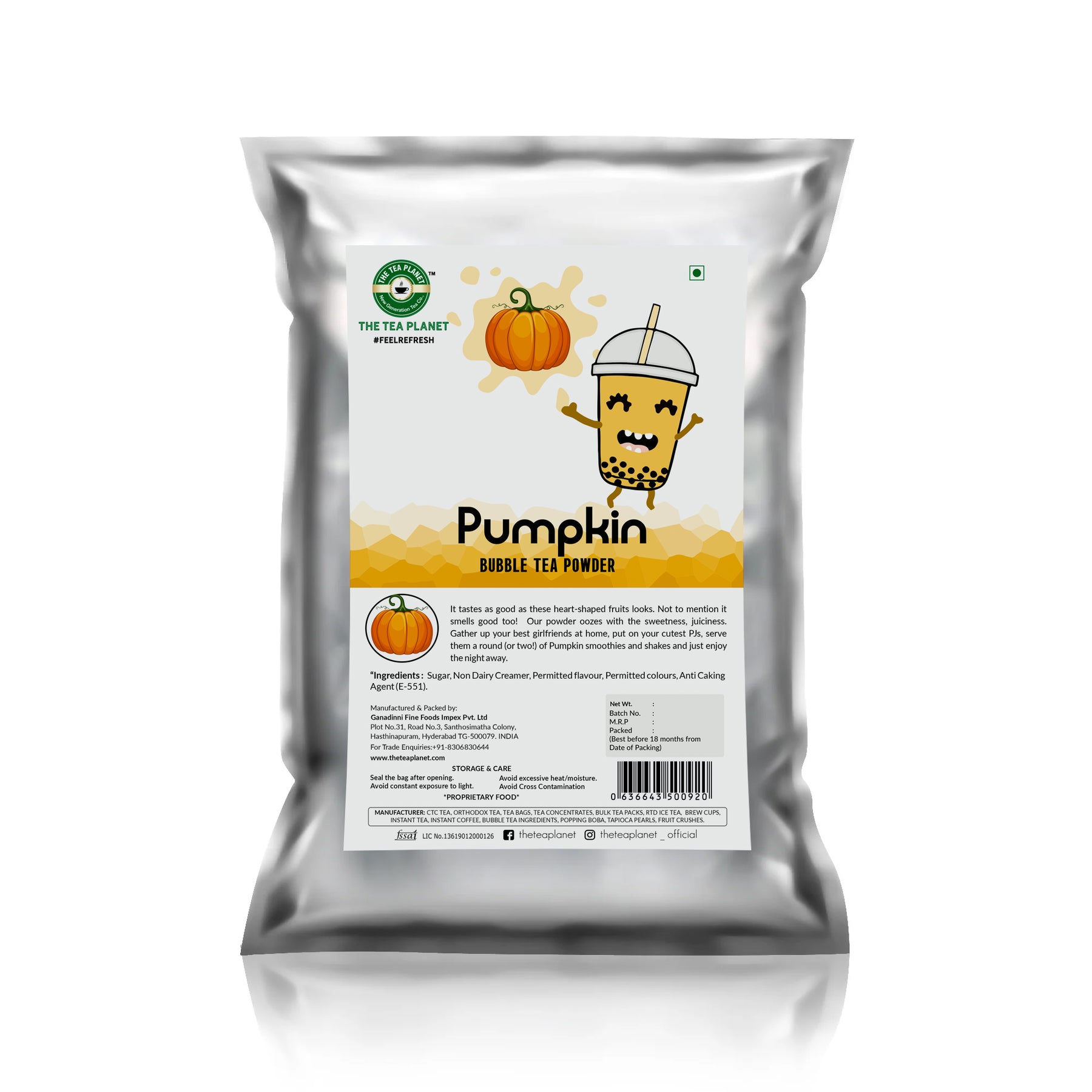 Pumpkin Bubble Tea Premix - 1kg