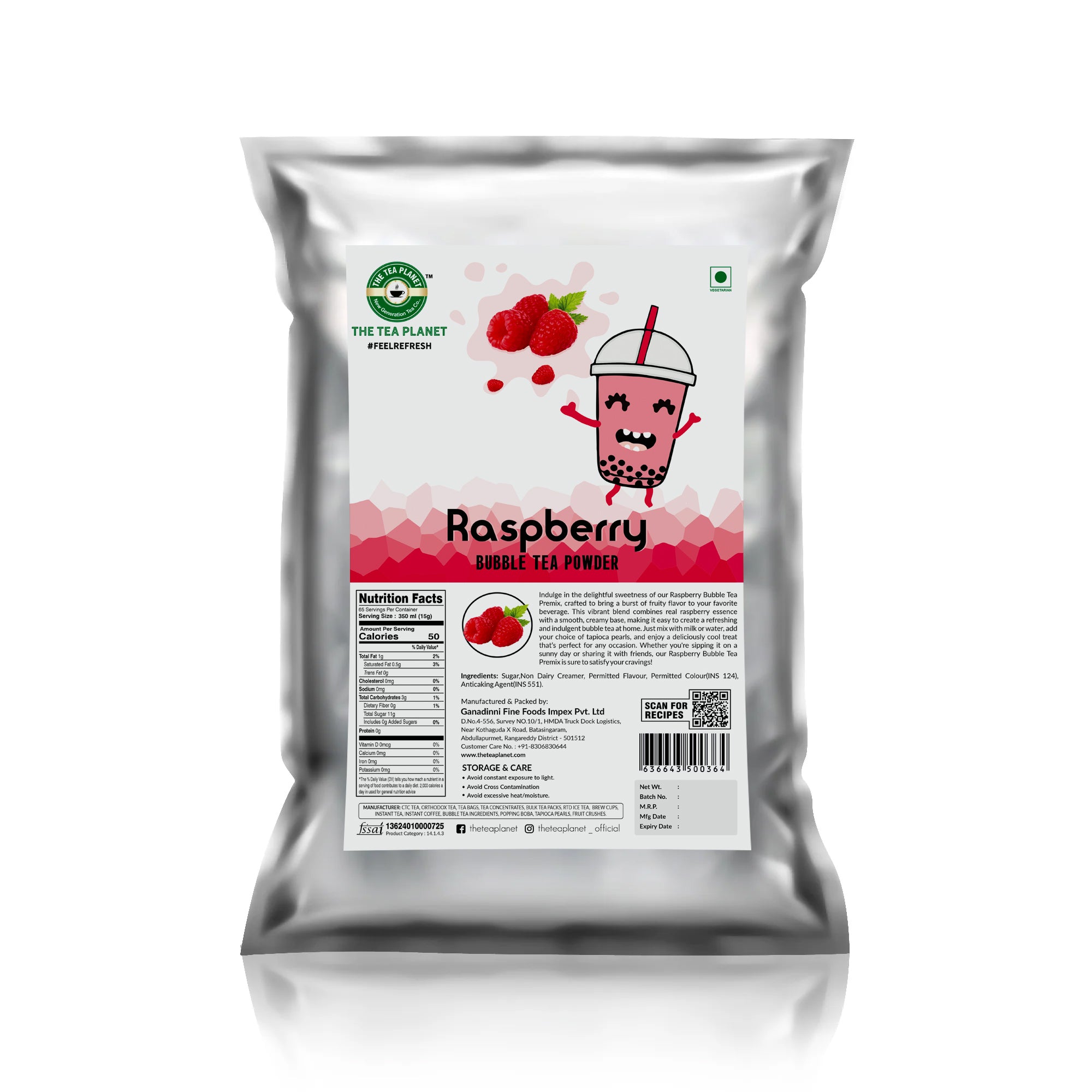 Raspberry Bubble Tea Premix