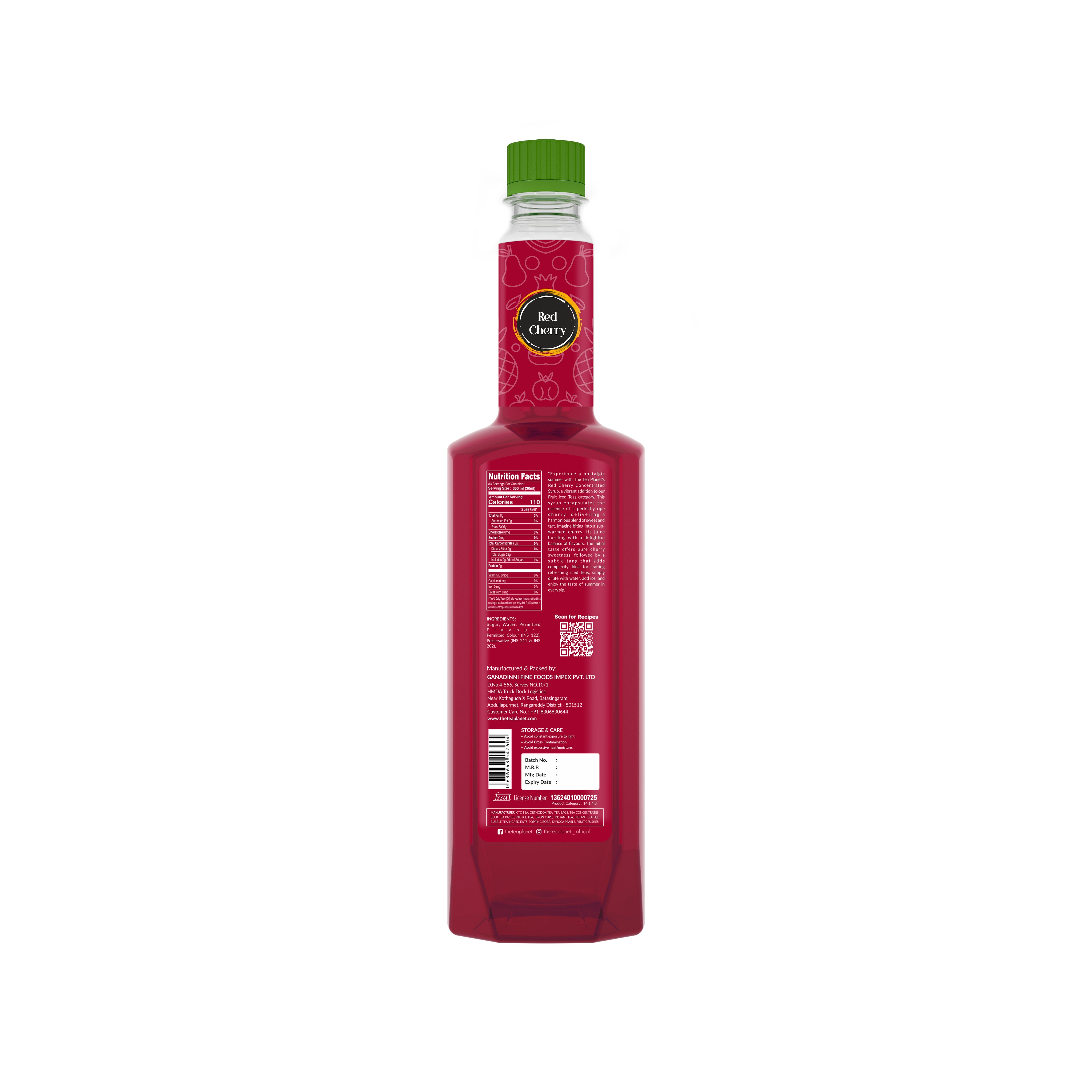 Red Cherry Syrup - 1 Lt