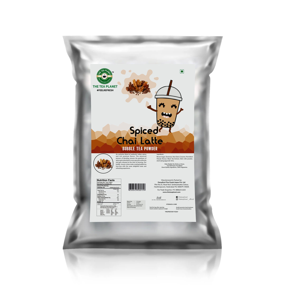 Spiced Chai Latte Bubble Tea Premix - 1kg