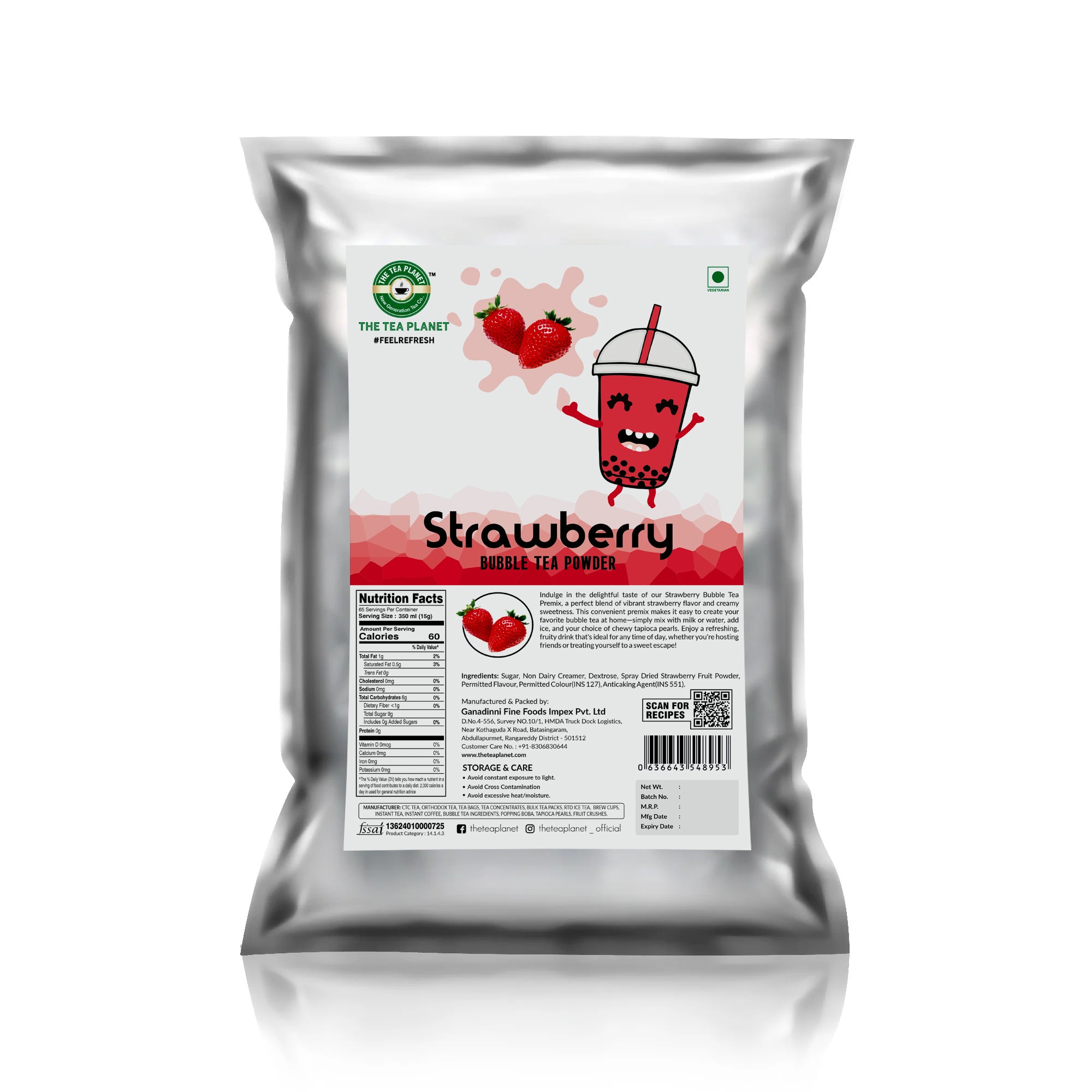 Strawberry Bubble tea Premix