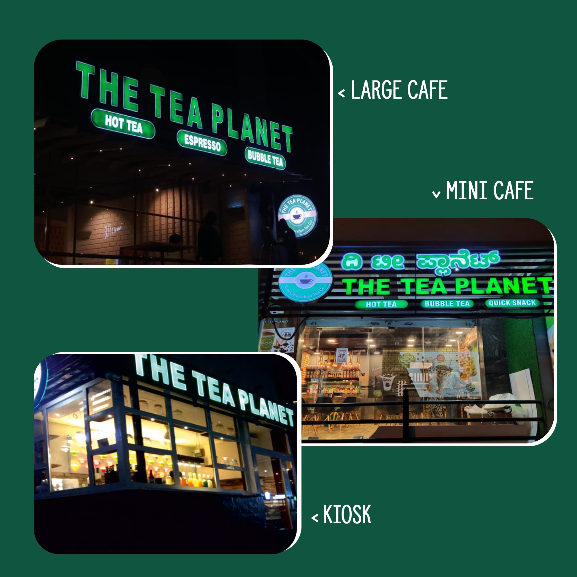 Tea Planet café, kiosk and cart format options