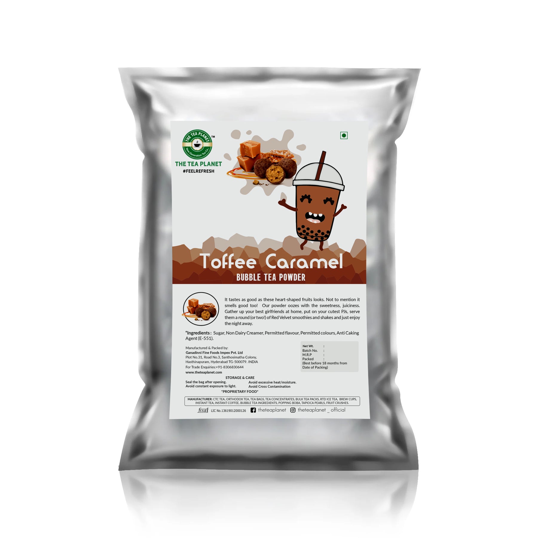 Toffee Caramel Bubble Tea Premix - 1kg