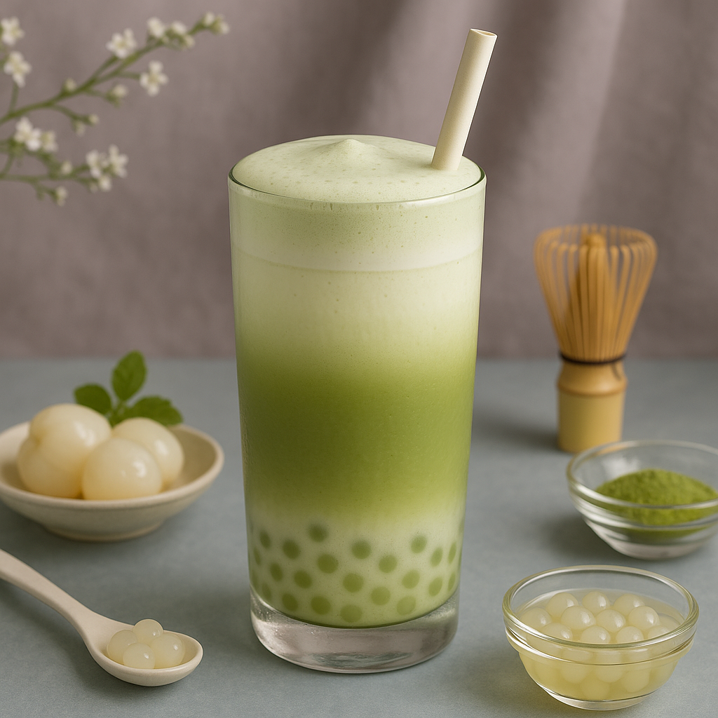 White Lychee Matcha Bubble Tea Premix (3 in 1) - 1Kg