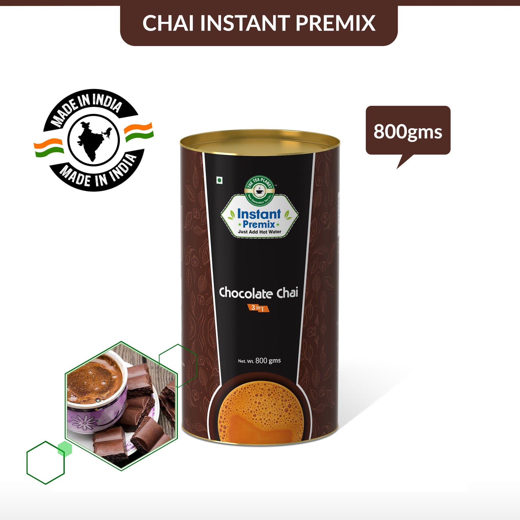 Chocolate Chai Premix (3 in 1) - 250 gms