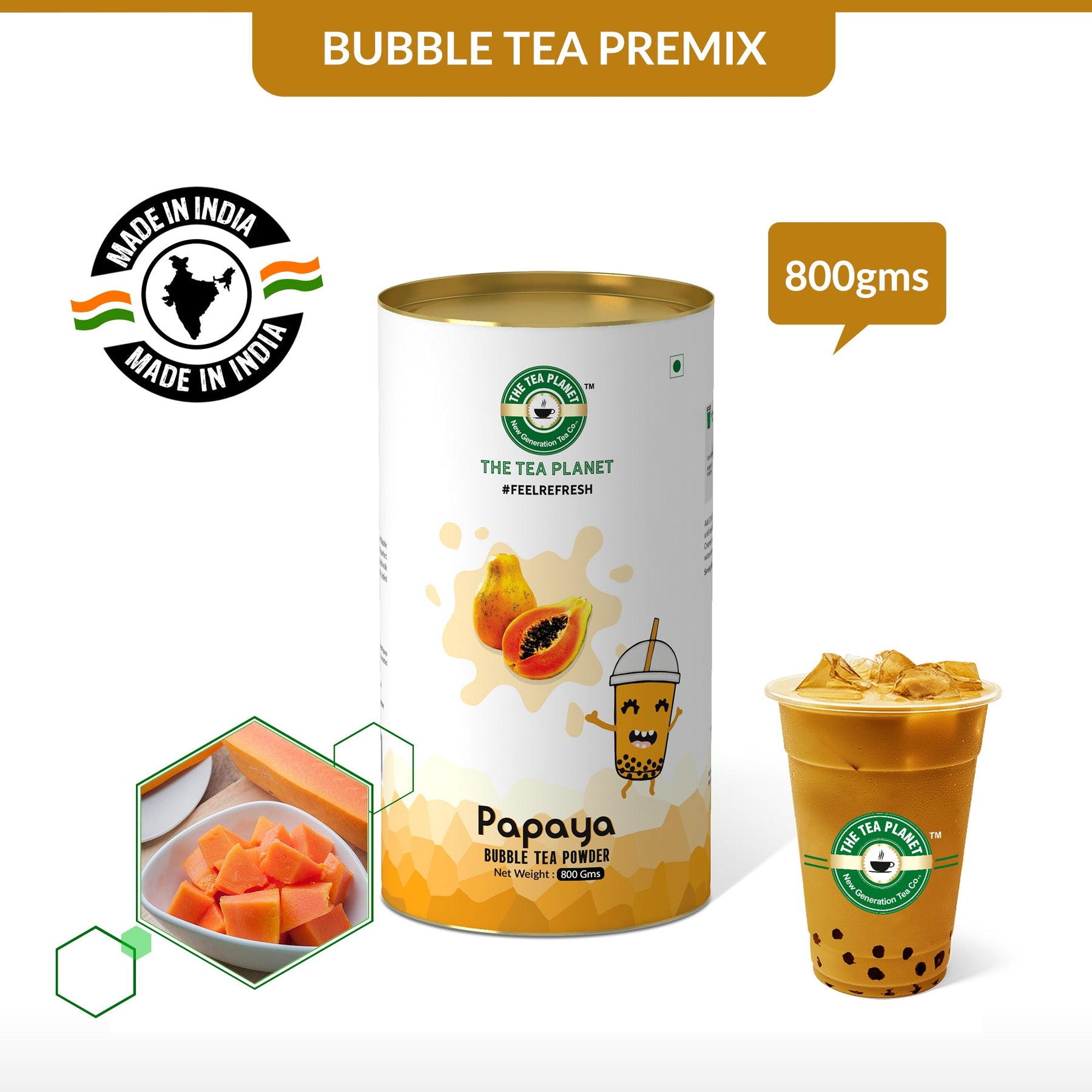 Papaya Bubble Tea Premix 6