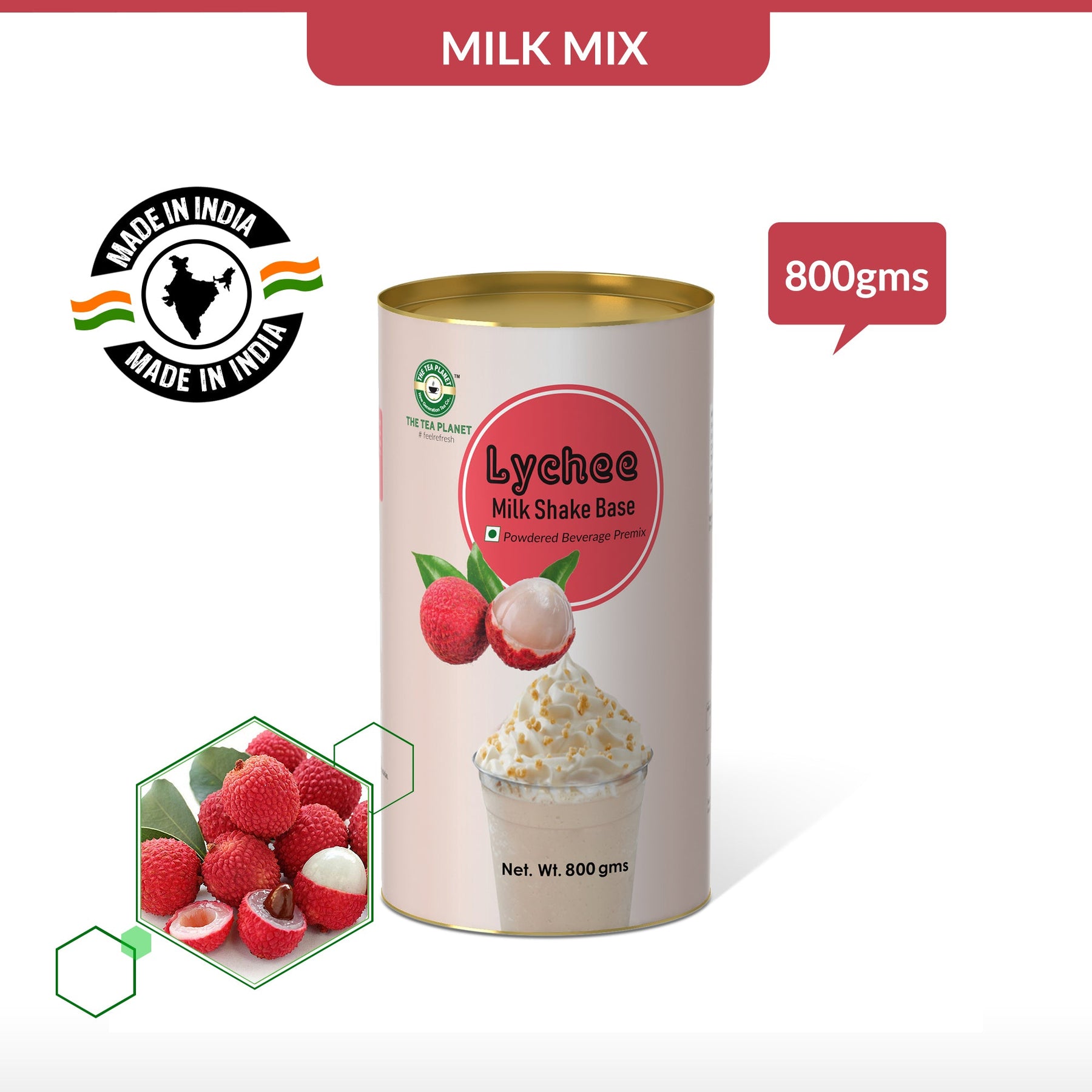 Lychee Milkshake Mix - 250 gms