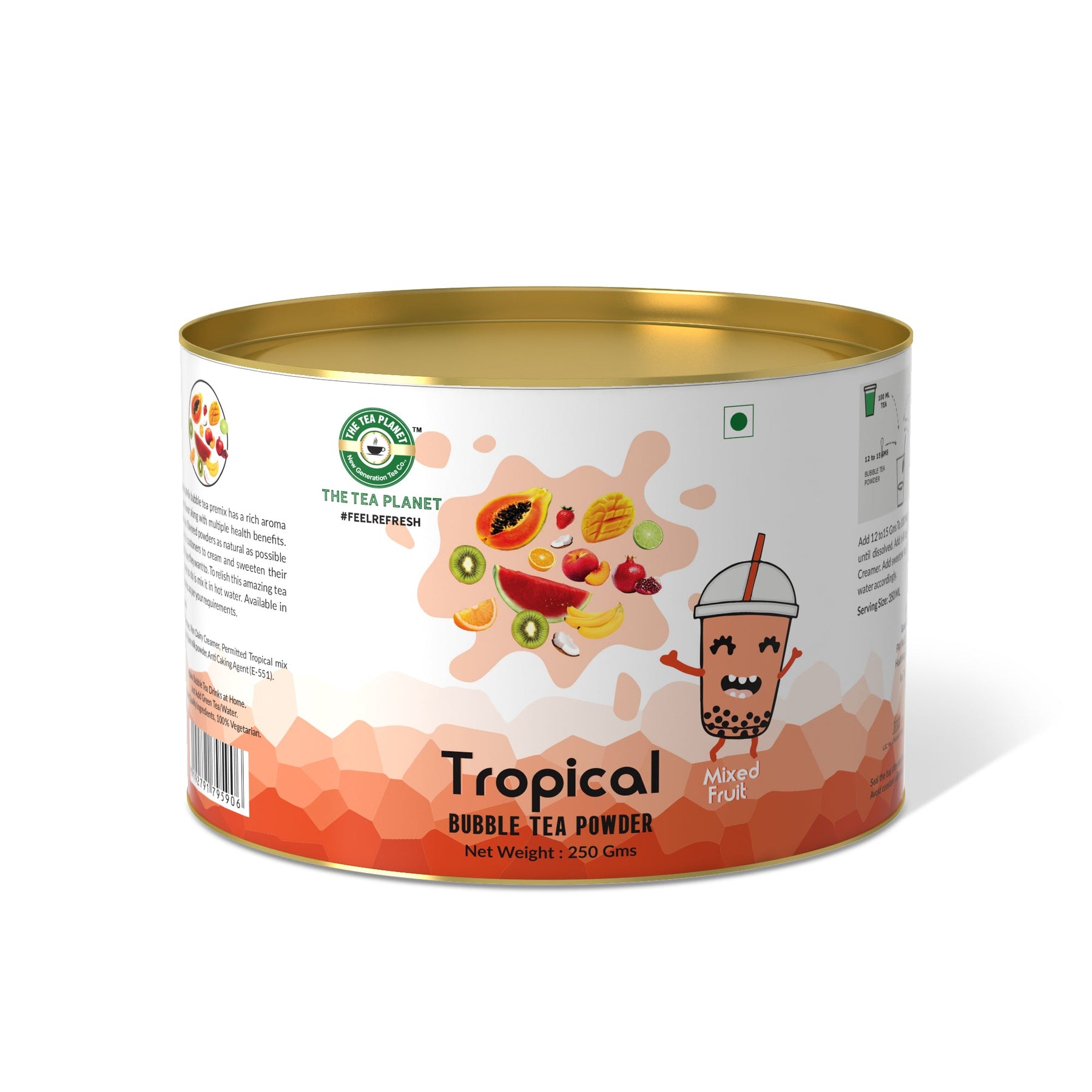 Tropical Mix Bubble Tea Premix - 250 gms